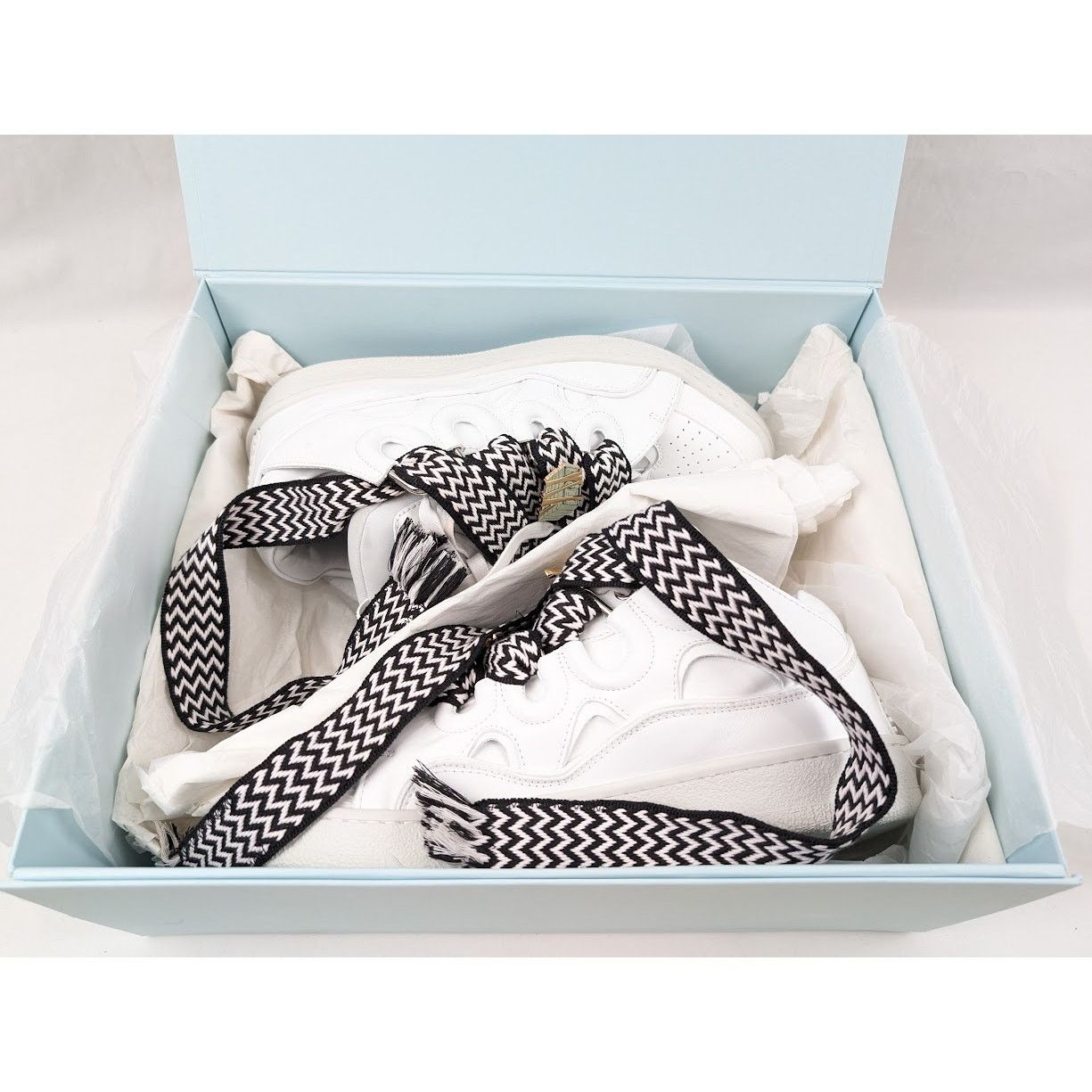 Lanvin o1rshd1 Curb Sneakers in White/Black Size US 10 / EU 43 - 22 Thumbnail