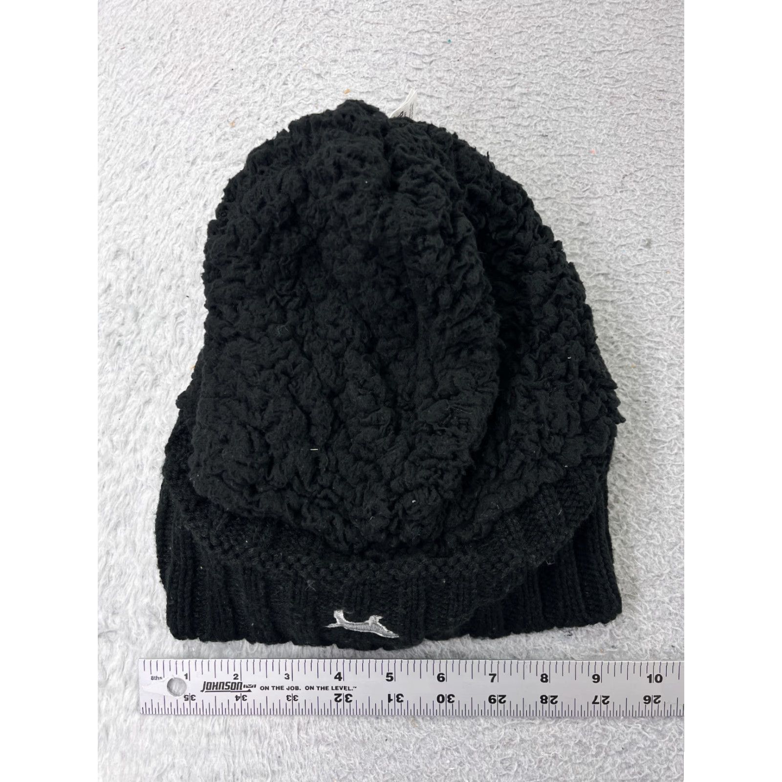 Victoria's Secret Victoria's Secret Beanie Adult One Size Black PINK Sherpa Lined Logo Knit Hat Womens Size ONE SIZE - 4 Thumbnail