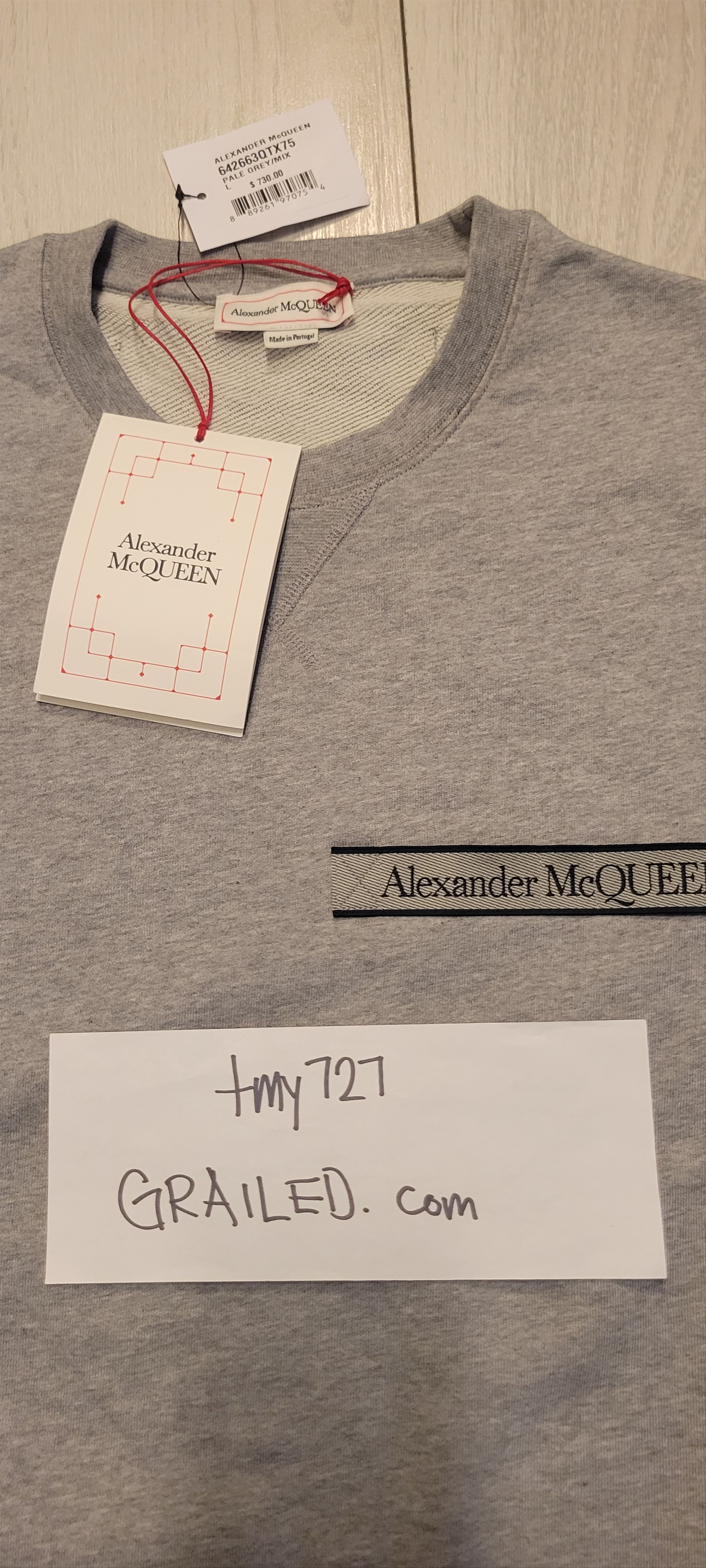Alexander McQueen Logo Tape Crewneck Sweatshirt Size US L / EU 52-54 / 3 - 5 Thumbnail