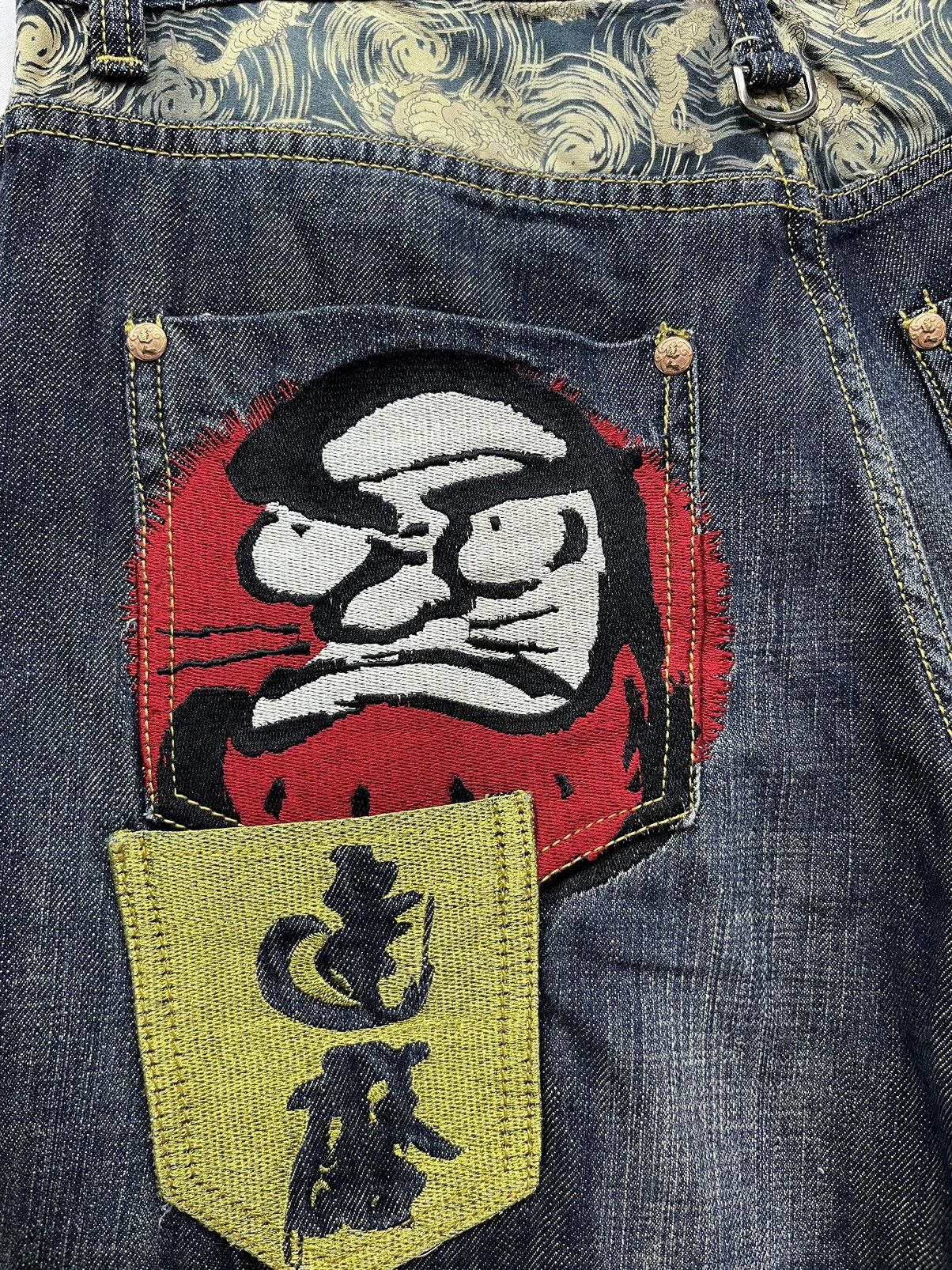 Japanese Brand × Jun Takahashi 🔥TAKAHASHI x BIG TRAIN Sukajan Embroidery Karakuri Tamashi Size US 32 / EU 48 - 2 Thumbnail