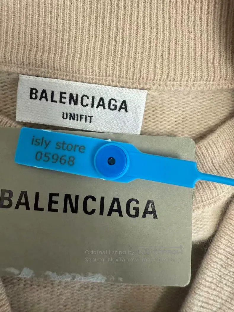 Balenciaga Balenciaga V-neck long-sleeve casual wool sweater knitwear Size US XS / EU 42 / 0 - 4 Thumbnail