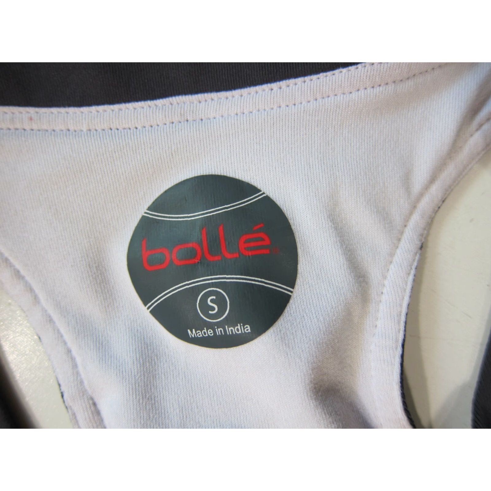 Vintage Bolle' Grey Stretch Built In Bra T-Back Yoga Run Workout Top Shirt Women Small Size S / US 4 / IT 40 - 3 Thumbnail