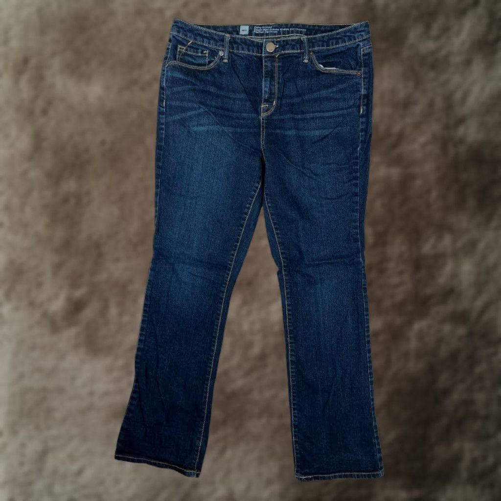 Mossimo VINTAGE Mossimo Curvy Bootcut Jeans Women's 12S/C Blue Dark Wash Stretch Denim Jeans Women 12S/C Bootscut Curvy bootcut denim Size 34" / US 12 / IT 48 - 1 Thumbnail