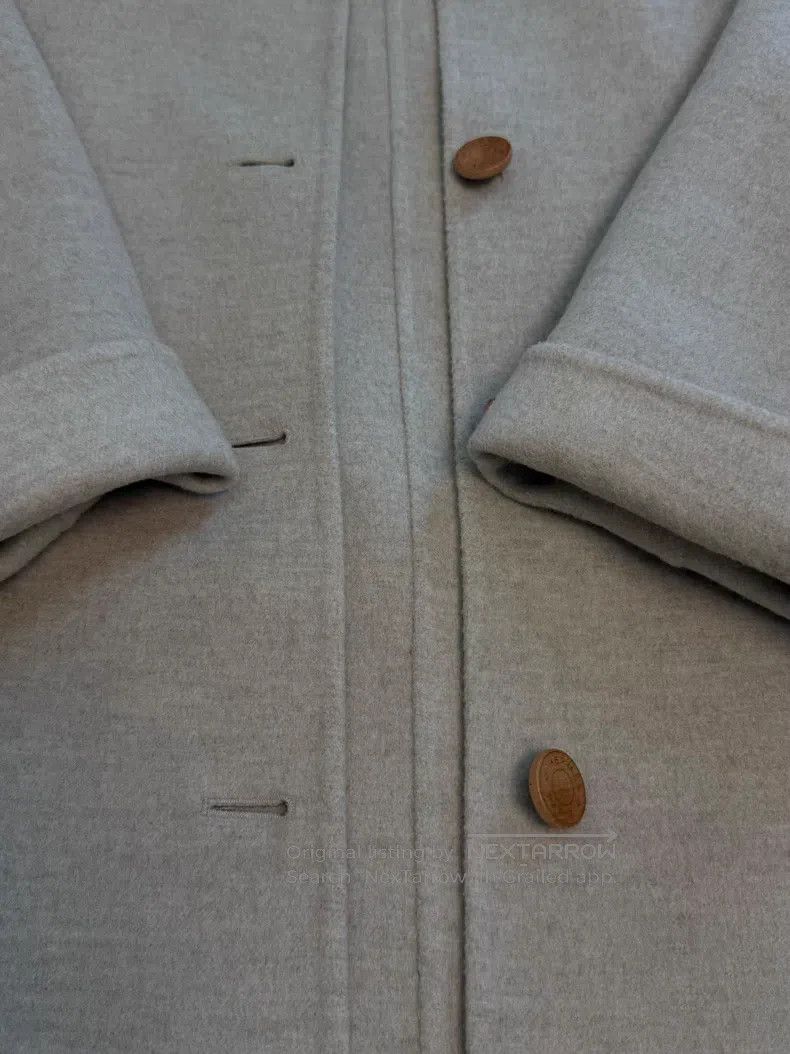 Hermes Hermes 25-year style beige single-breasted collar overcoat Size XXS / US 00 / IT 34 - 2 Thumbnail