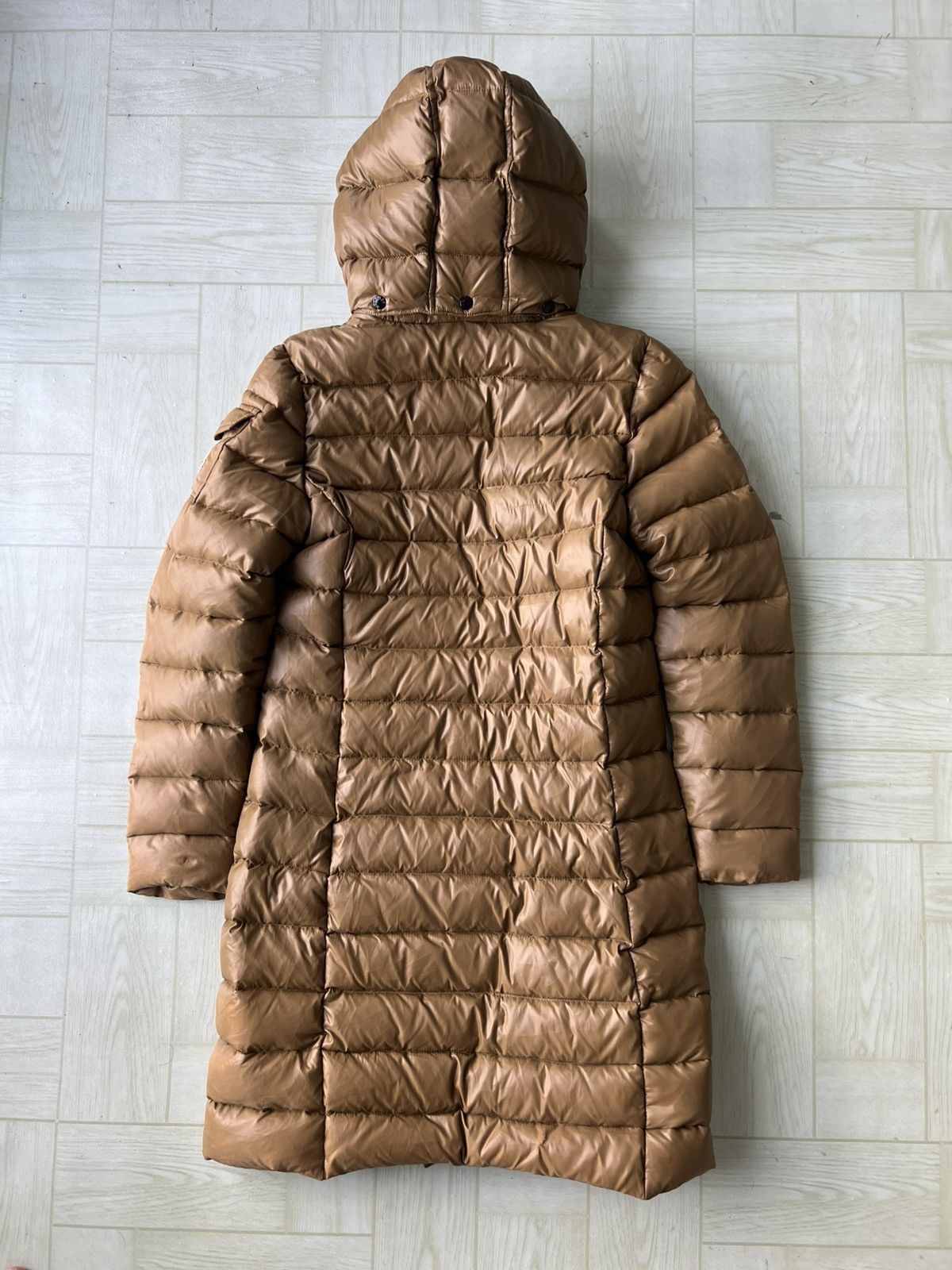 Moncler Moncler Moka Giubbotto Beige Long Down Jacket Hoodie Fur Size XS / US 0-2 / IT 36-38 - 4 Thumbnail