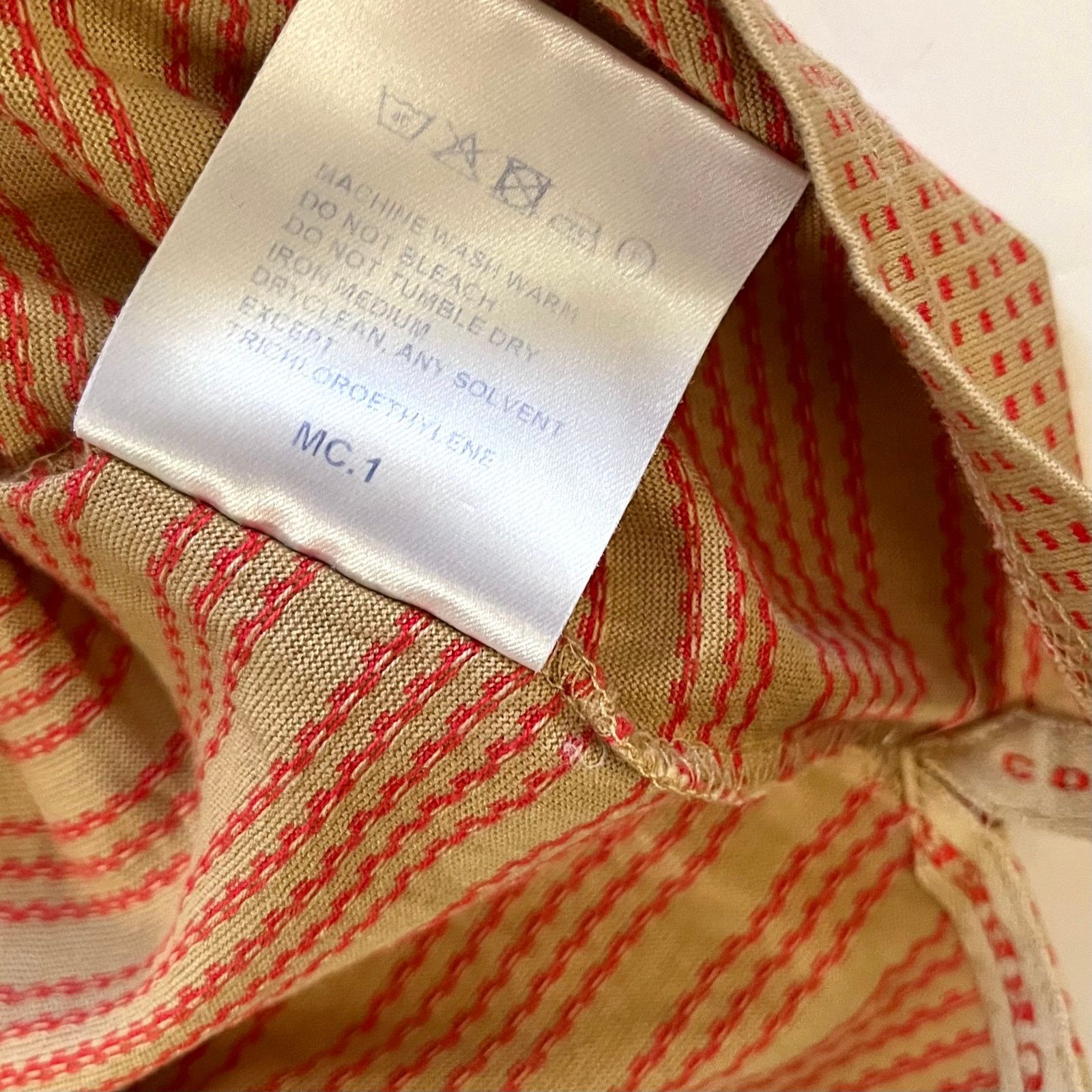 Burberry × Vintage Burberry Golf Vintage Camel Cotton Red Stripe Polo T-Shirt Size M / US 6-8 / IT 42-44 - 6 Thumbnail