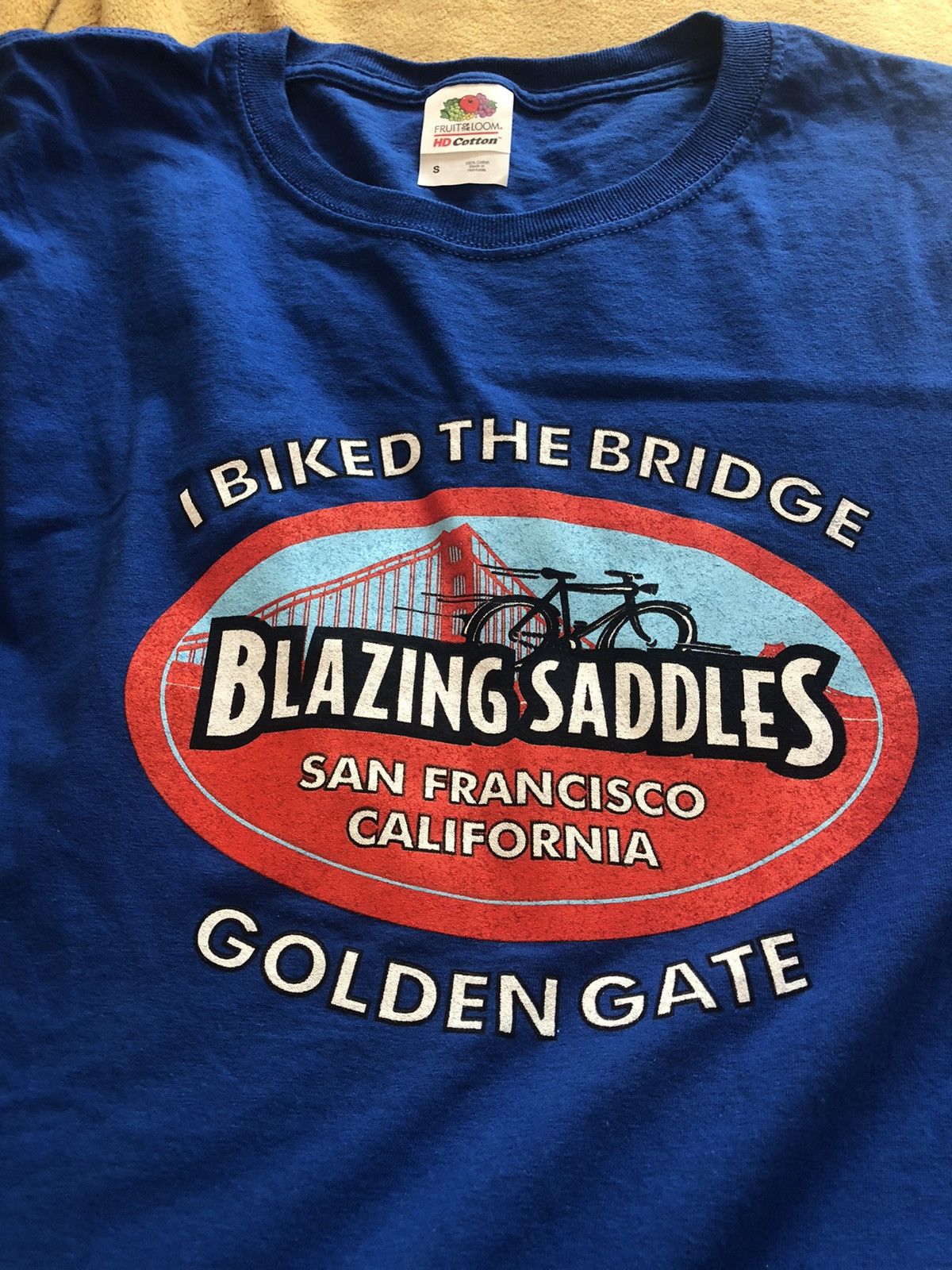 Vintage VINTAGE GOLDEN GATE SAN FRANCISCO CALI BIKING TEE SHIRT Size US S / EU 44-46 / 1 - 2 Thumbnail