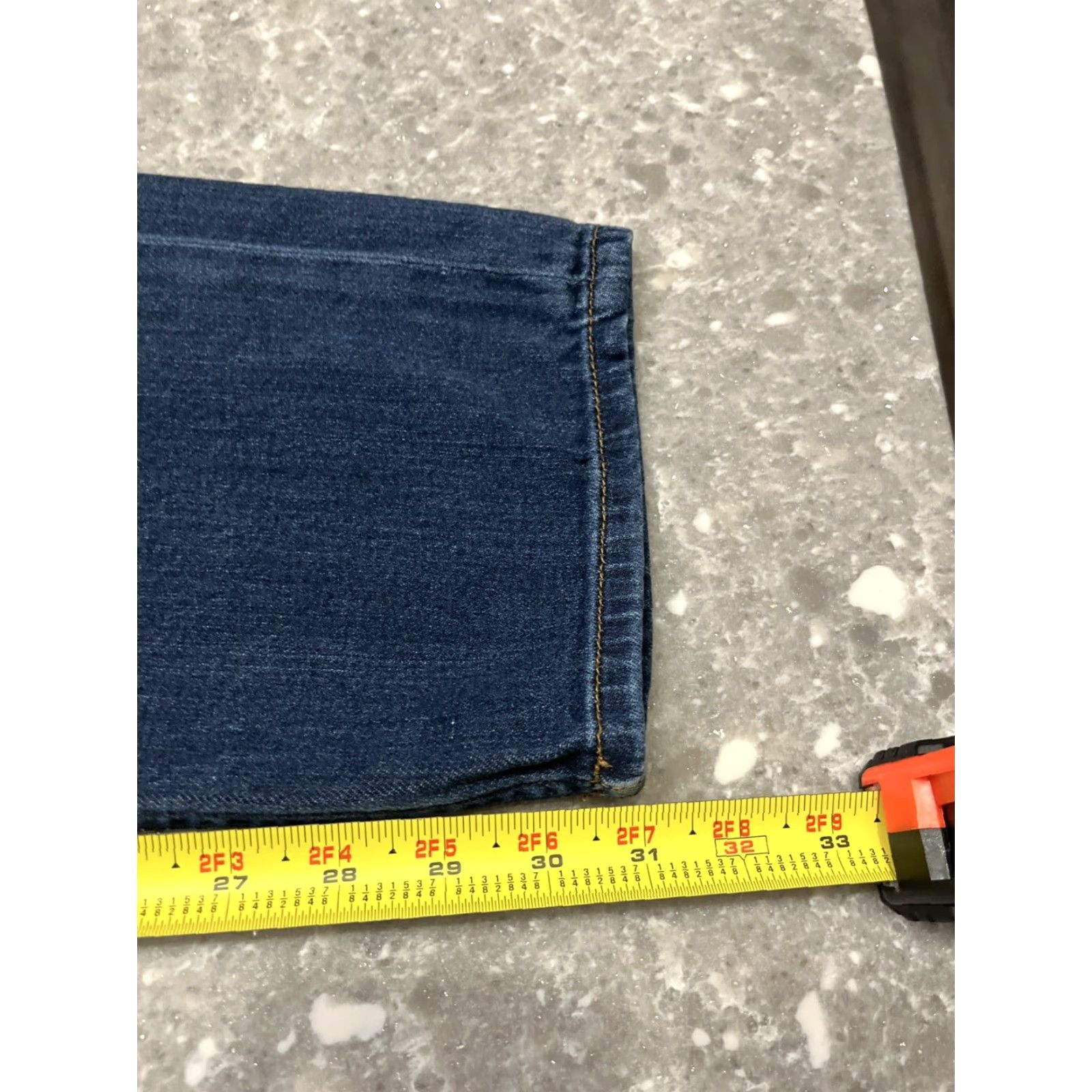 Vintage Outpost Makers Jeans Men 32x30 Dark Blue Original Straight Stretch Denim 30 In Inseam Mens Size US 32 / EU 48 - 5 Thumbnail