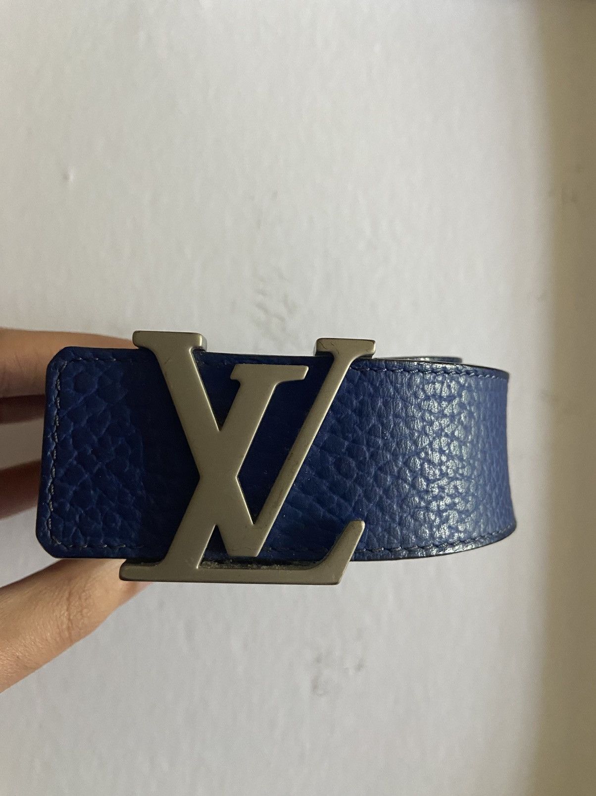 Louis Vuitton Louis Vuitton Mens Blue/Silver Belt Fits 32-34 Size 34 - 7 Thumbnail