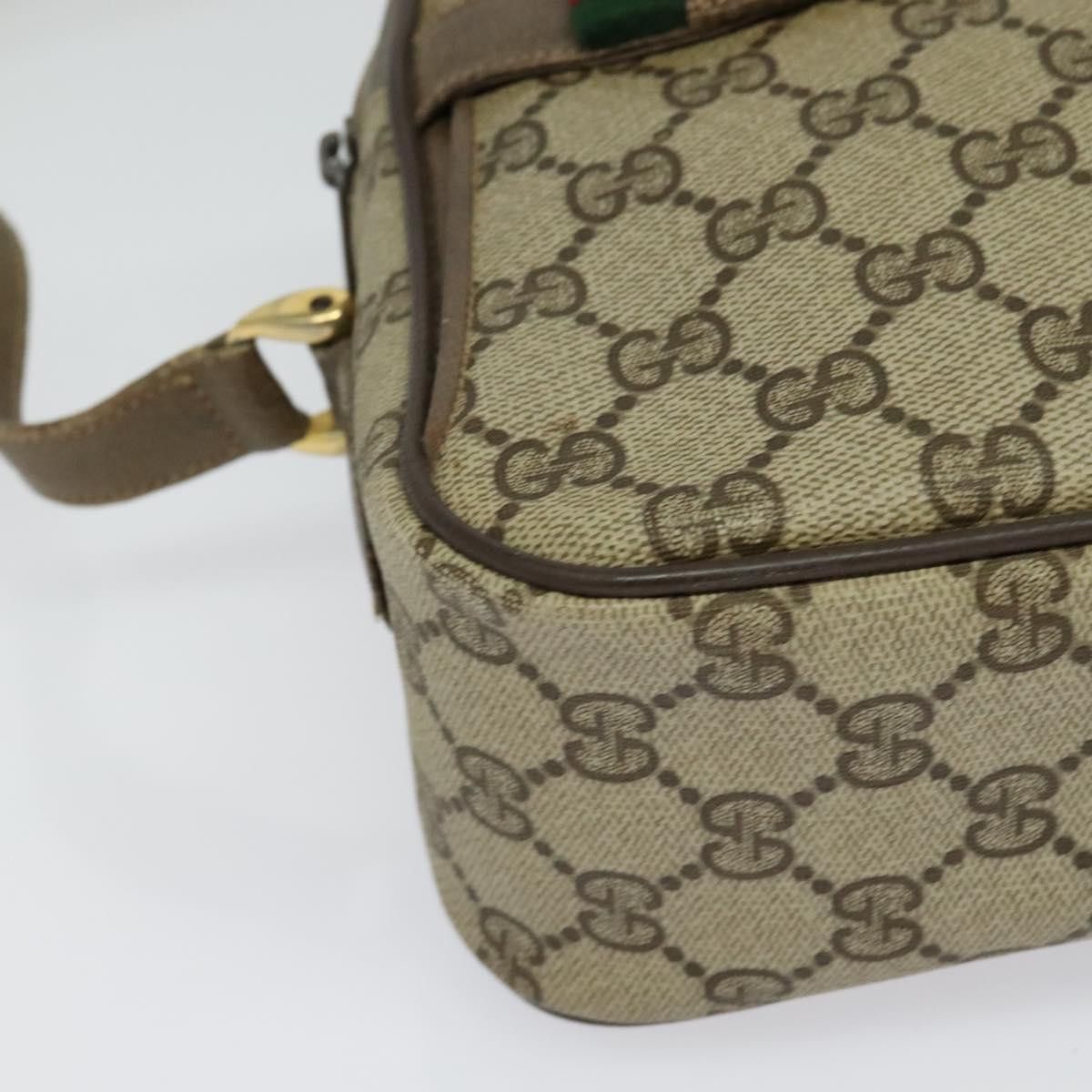 Gucci GUCCI GG Supreme Web Sherry Line Shoulder Bag Pvc Beige 904 Size ONE SIZE - 10 Thumbnail