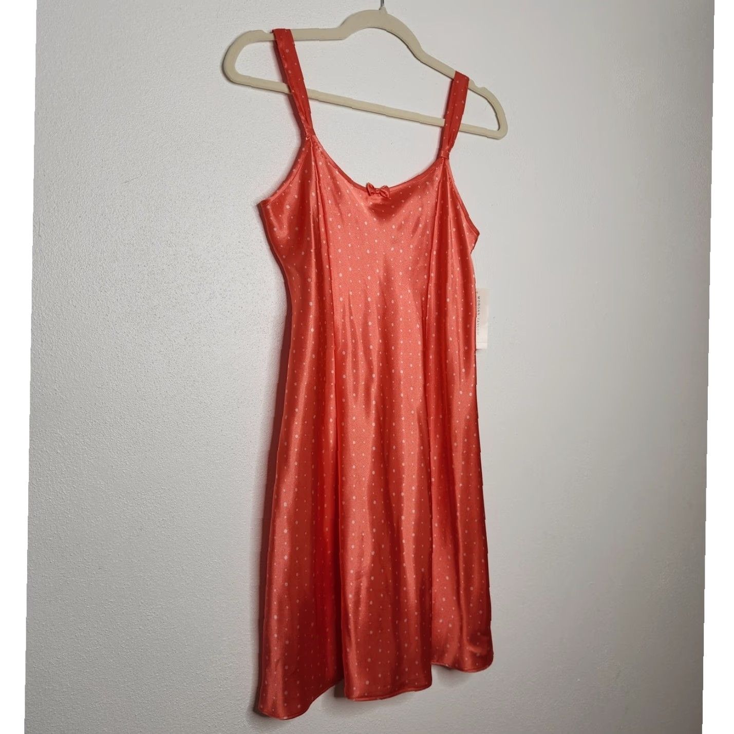 Vintage NWT Morgan Taylor Intimates Slip Dress Small Fairy Whimsy Polka Dot Satin Short Womens/S Mens? Size S / US 4 / IT 40 - 2 Thumbnail