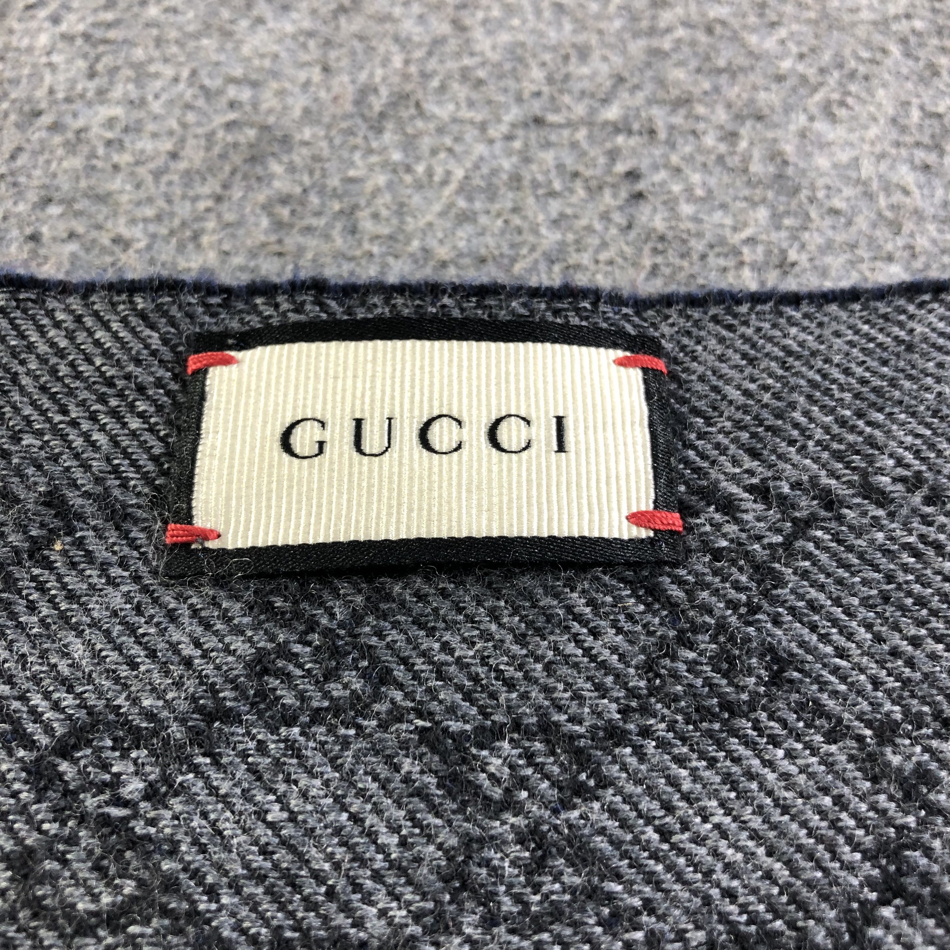 Gucci Gucci Monogram GG Full Print Wool Scarf Muffler V2628 Size ONE SIZE - 5 Thumbnail