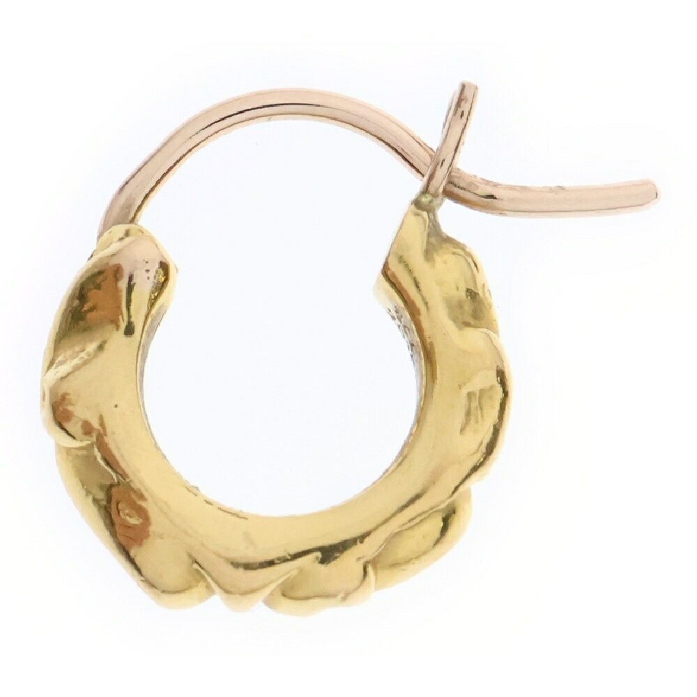 Chrome Hearts 22K Hoop Scroll Earring