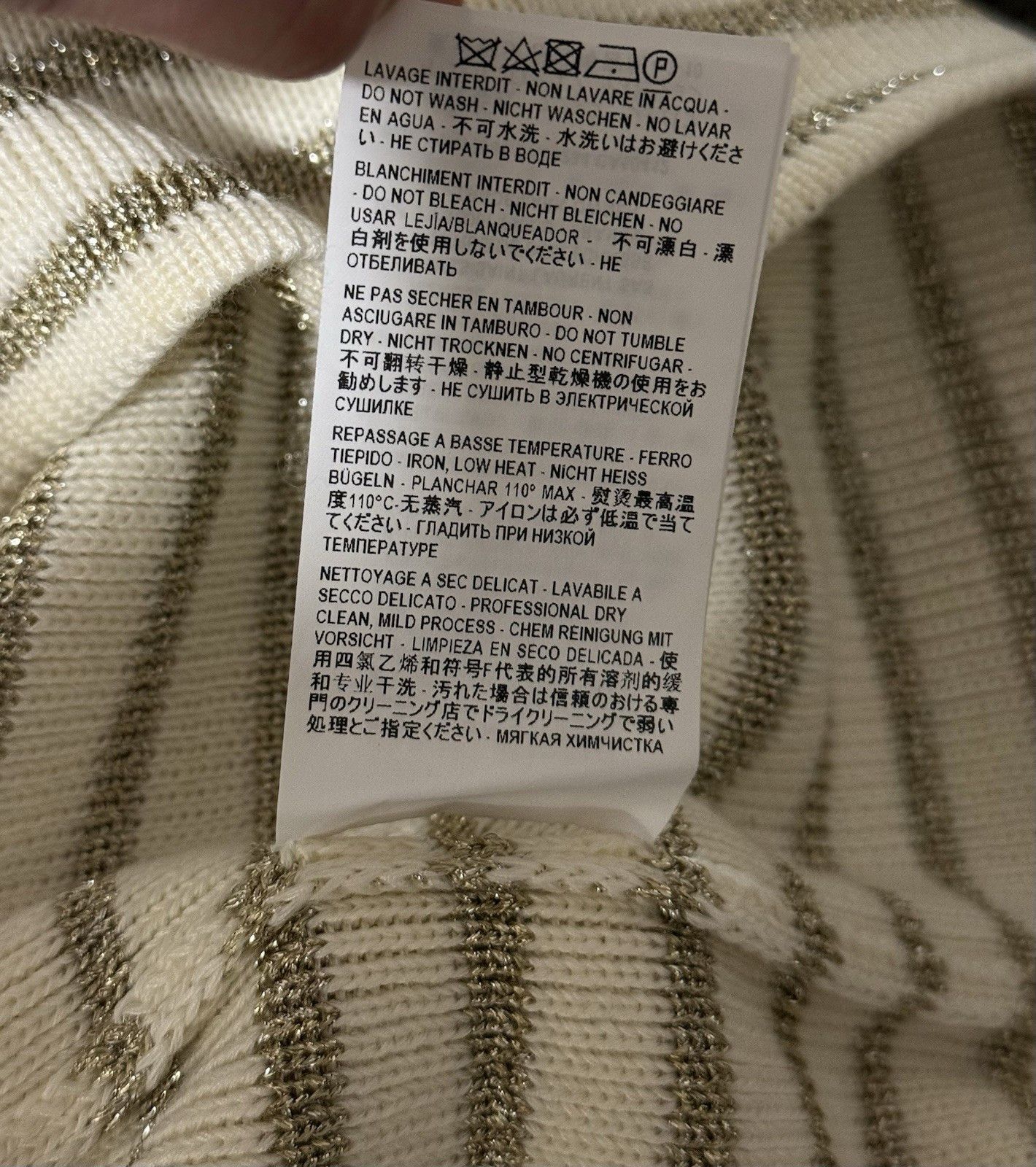 Saint Laurent Paris DDP Saint Laurent Lurex Gold Stripped Knit Sweater Size M / US 6-8 / IT 42-44 - 15 Thumbnail