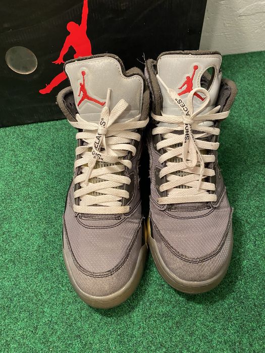off white jordan 5 grade school