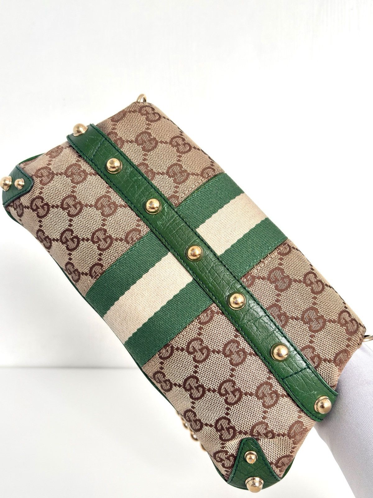 Gucci Gucci Horsebit Green Chain Clutch Size ONE SIZE - 10 Thumbnail