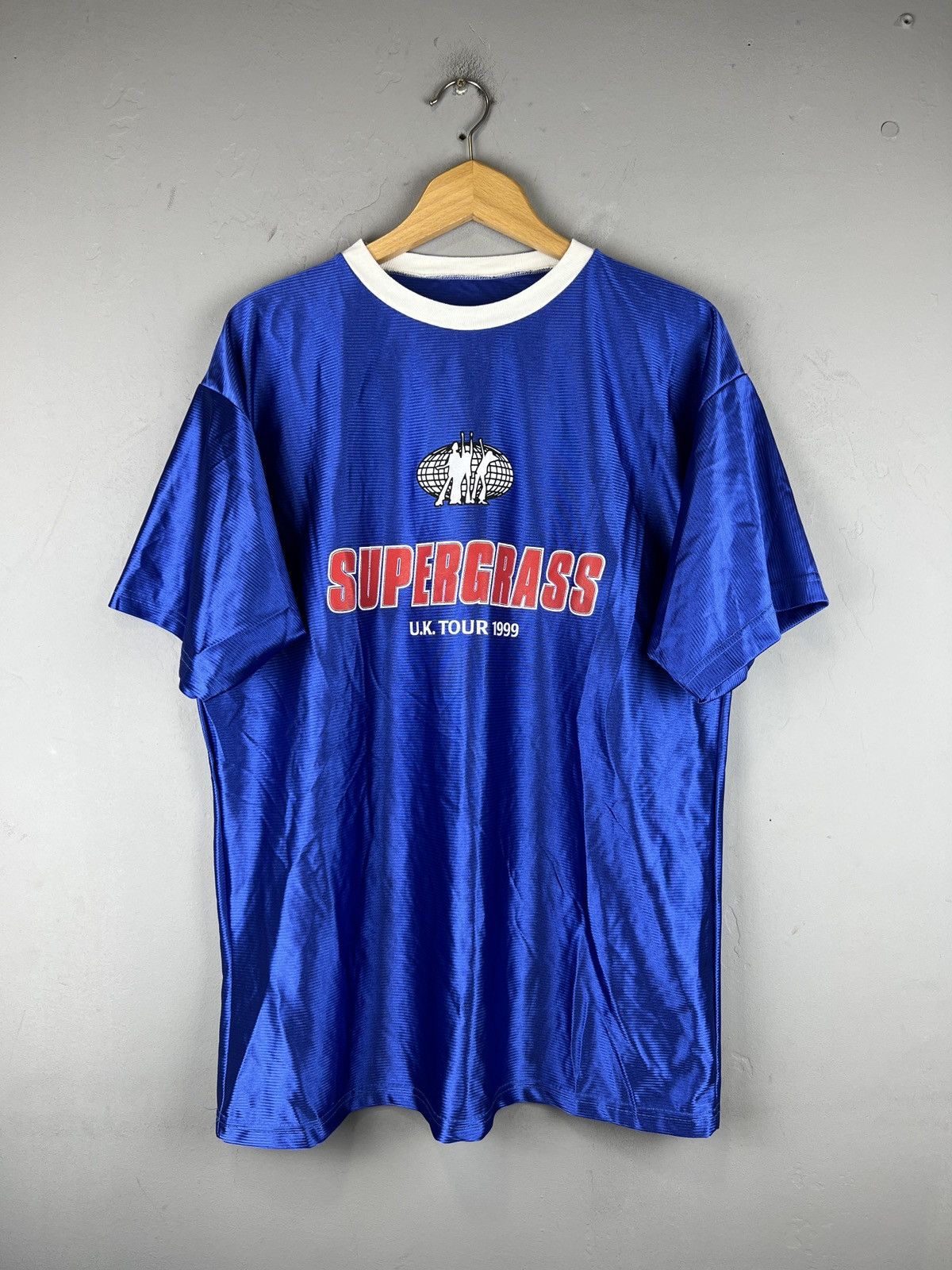 Band Tees 💥RARE💥 SUPERGRASS 1999 U.K TOUR JERSEY BAND TEE Y2K STYLE Size US XL / EU 56 / 4 - 2 Thumbnail