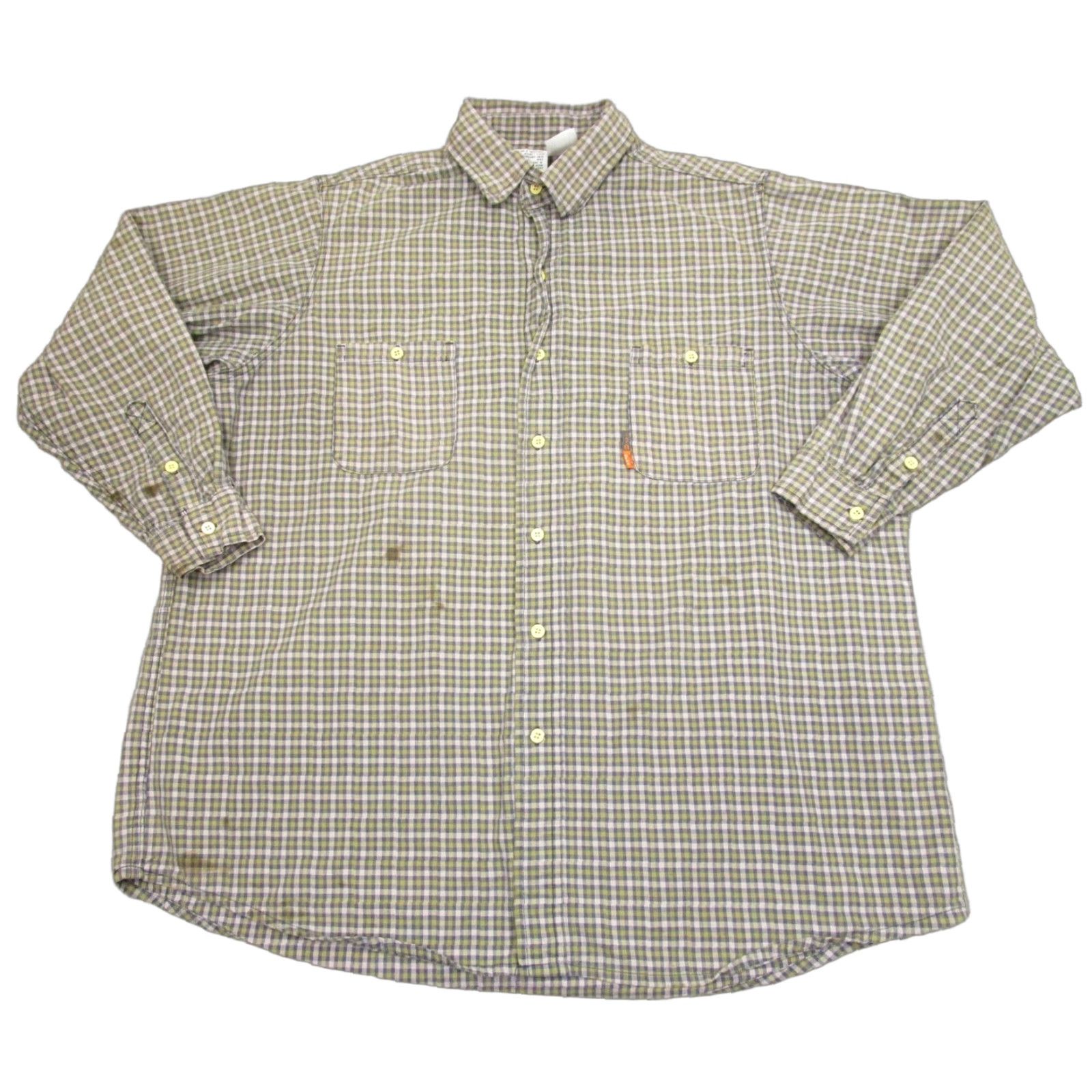 Vintage Rasco FR Shirt Men 2XL Green Button-Down Plaid Twill Long Sleeve Workwear FR Shirt Men Green 2XL Size US XXL / EU 58 / 5 - 1 Thumbnail