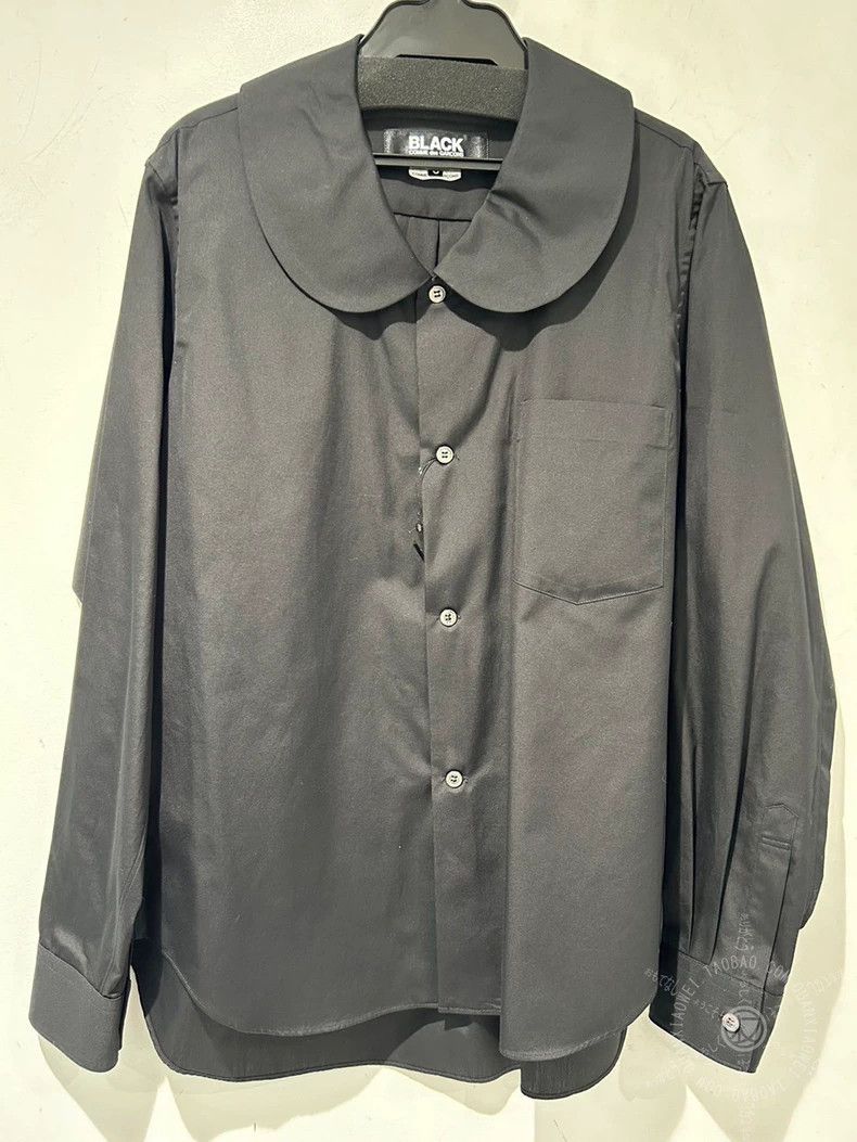 Comme des Garcons Black Cotton Large Collar Shirt- DMC Size US S / EU 44-46 / 1 - 1 Thumbnail