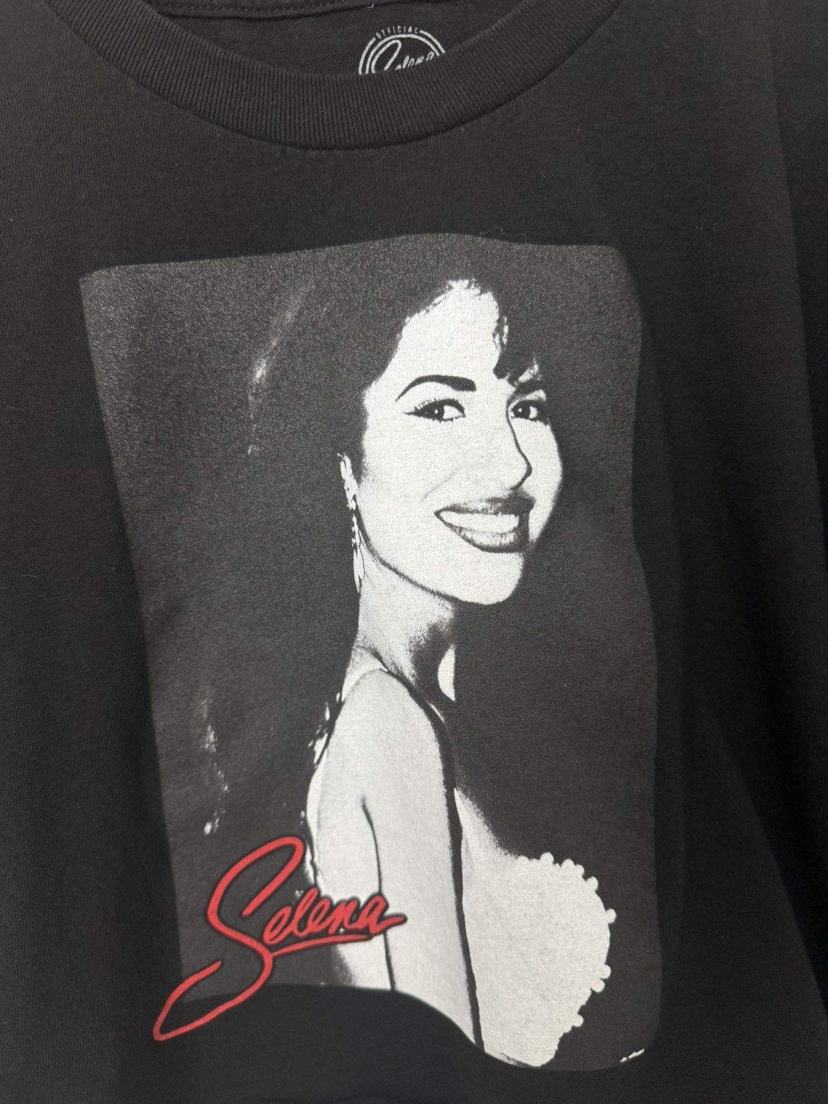 Band Tees selena raw hem distressed portrait autograph graphic crop t Size M / US 6-8 / IT 42-44 - 9 Thumbnail