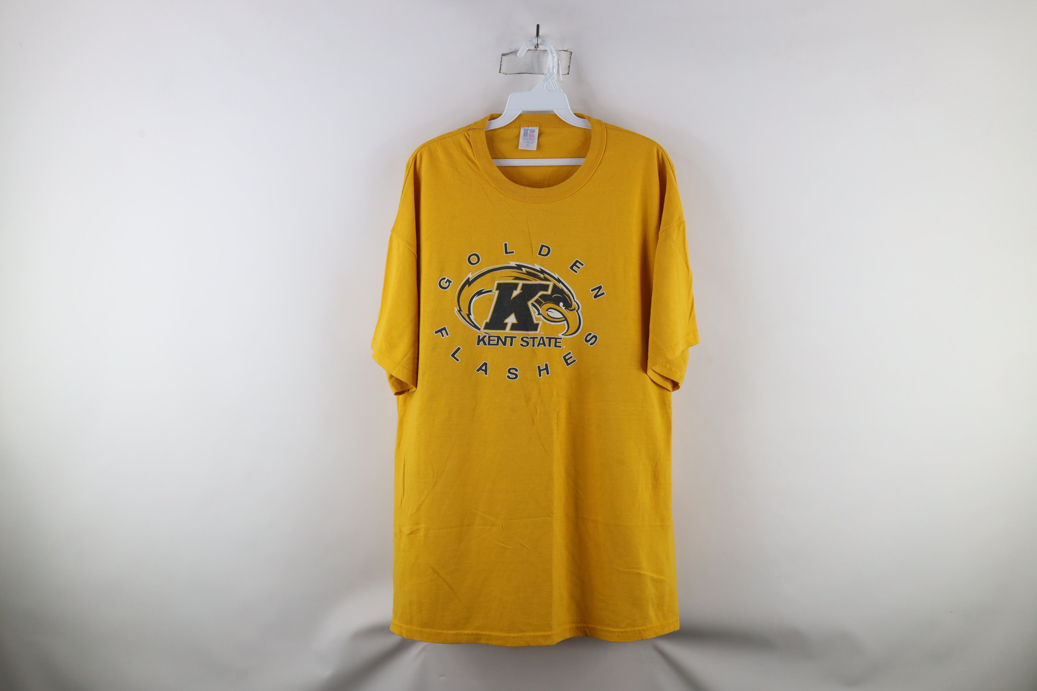 Russell Athletic × Vintage Vintage 90s Russell Athletic Kent State University T-Shirt Size US XL / EU 56 / 4 - 1 Thumbnail