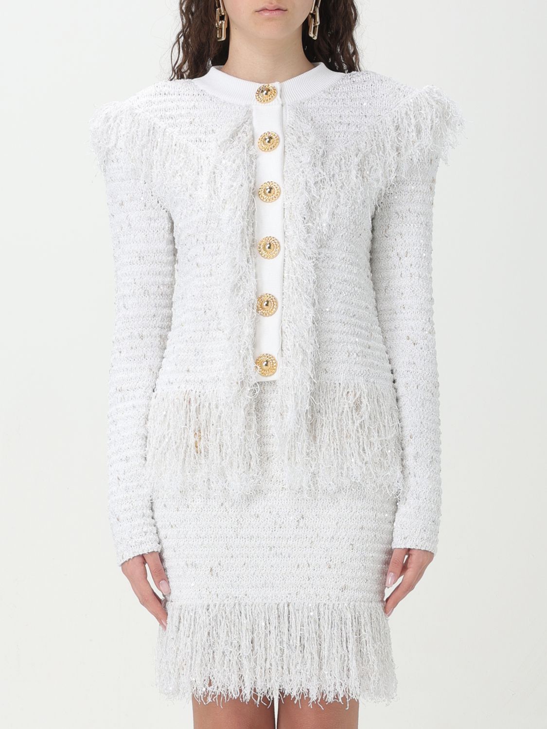 image of Balmain Jacket Woman White, Women's (Size XS)