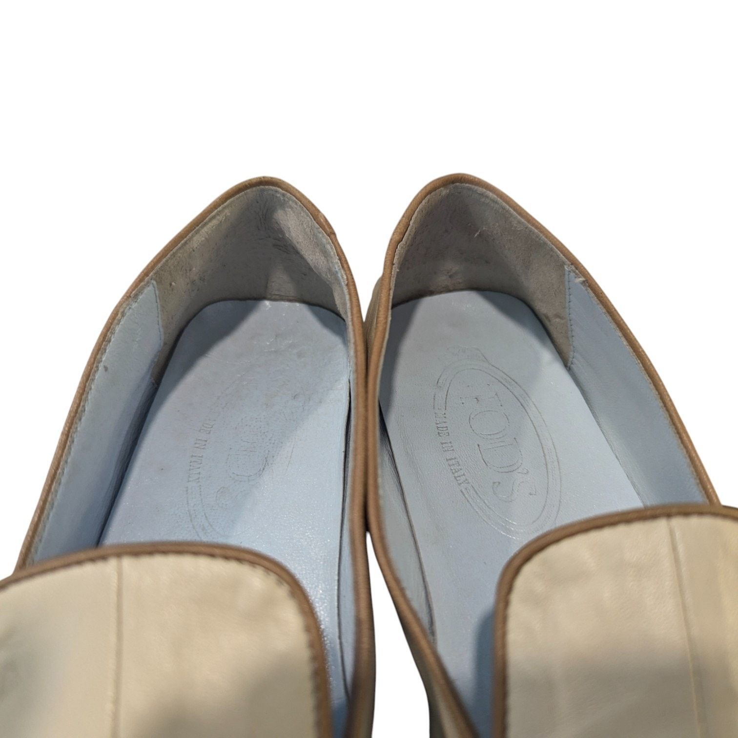 Tod's TOD'S Italian Cream Tan Tassled Leather Driving Loafers Size US 5.5 / IT 35.5 - 4 Thumbnail