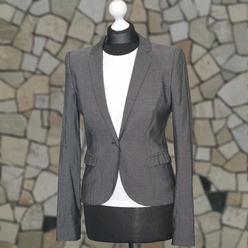 Hugo Boss HUGO BOSS Blazer Jacket Womens UK 6 / US 4 Grey Suit Jacket/Blazer Size M / US 6-8 / IT 42-44 - 1 Thumbnail