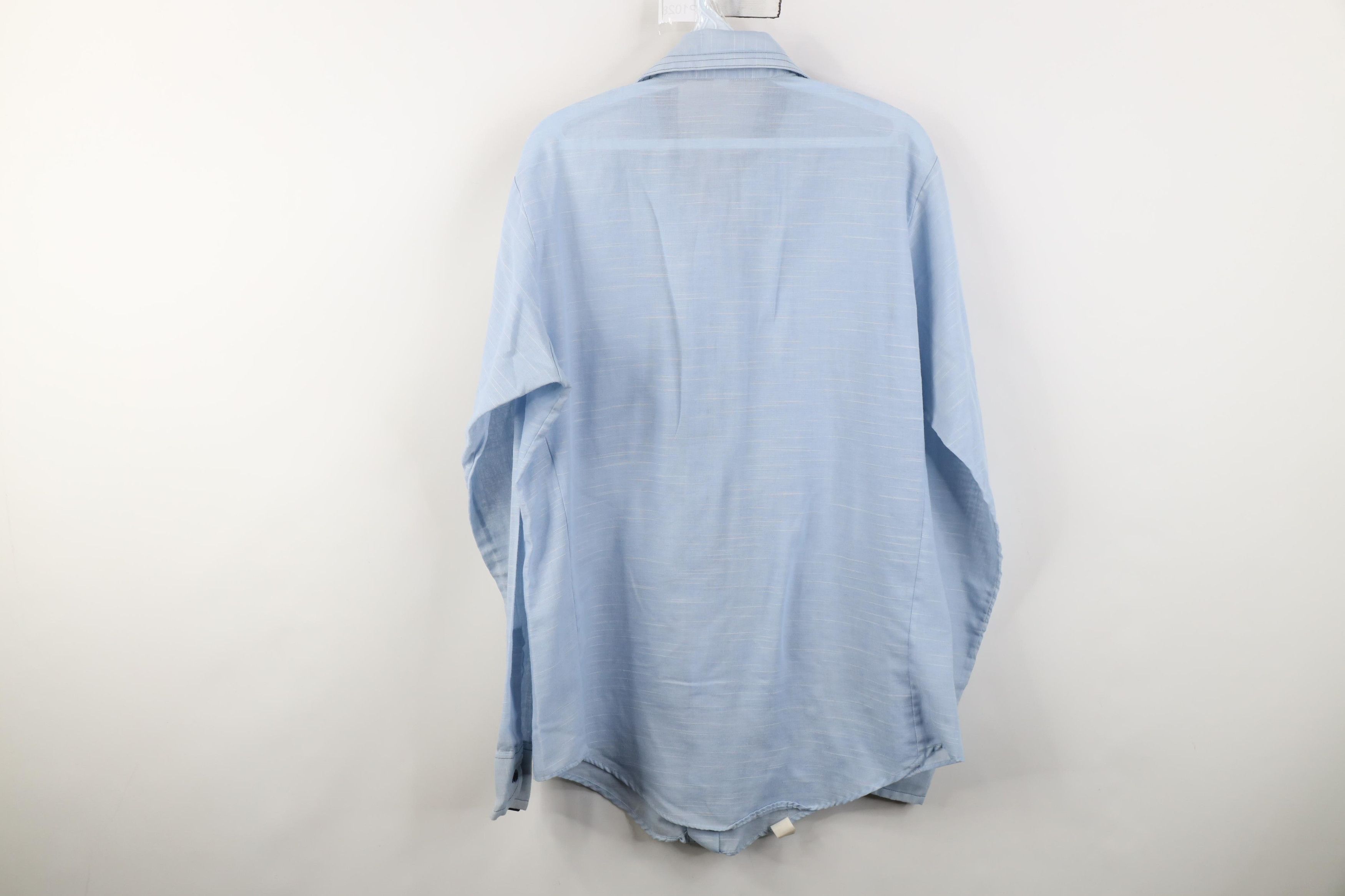 Vintage Vintage 70s Streetwear Sheer Chambray Button Shirt USA Size US M / EU 48-50 / 2 - 12 Thumbnail