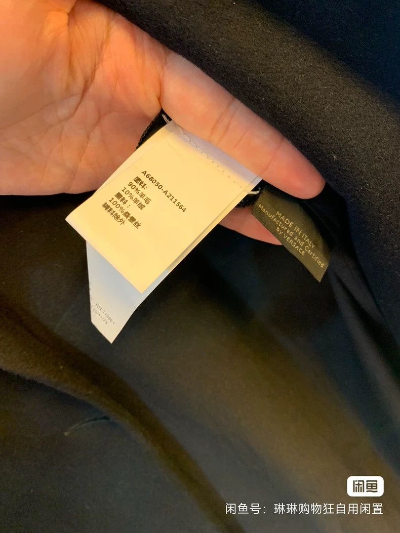 Versace Versace Wool and cashmere patchwork coat coat Size M / US 6-8 / IT 42-44 - 7 Thumbnail