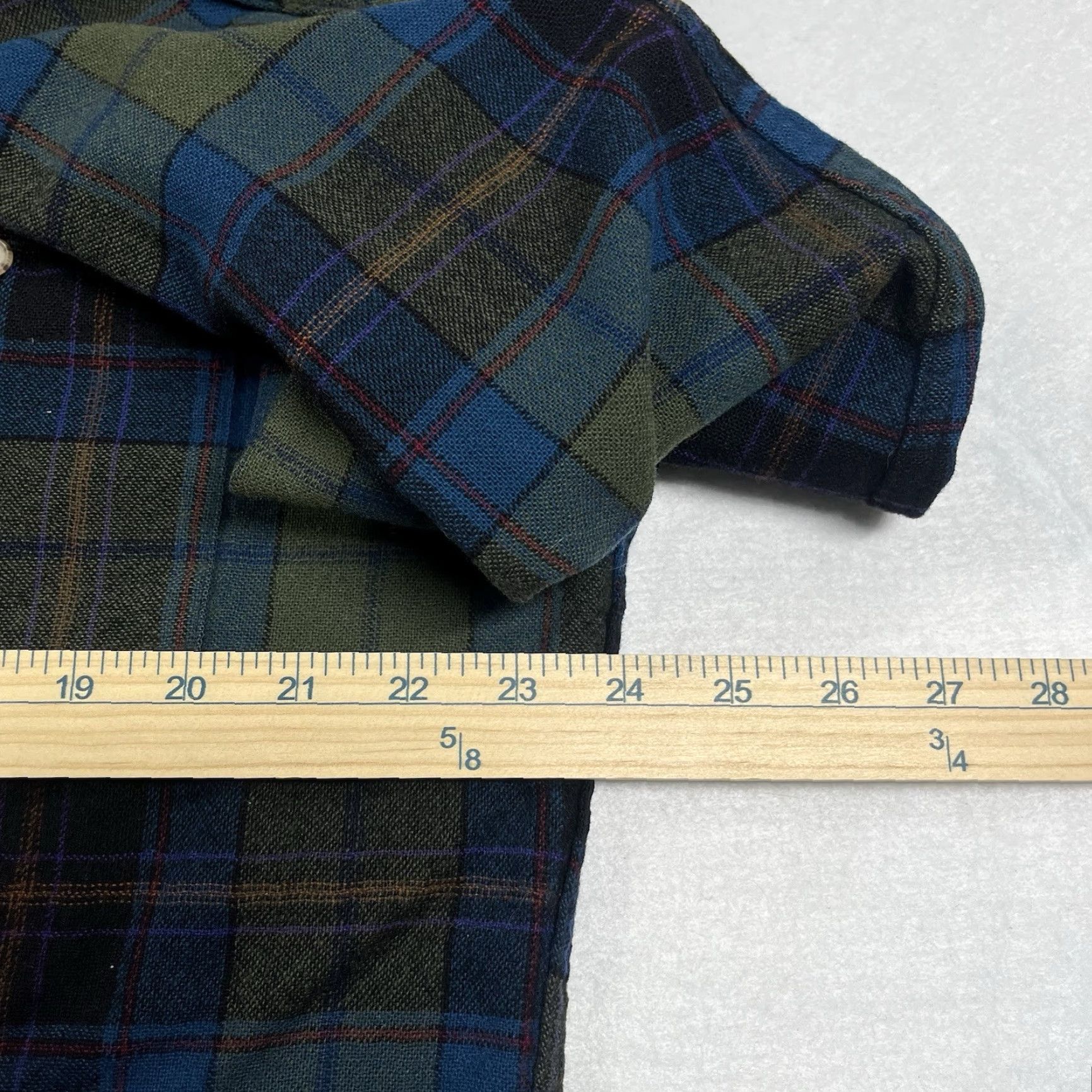 Pendleton VINTAGE Pendleton Western Shirt Elbow Patch Plaid Wool Long Sleeve Men's XL Size US XL / EU 56 / 4 - 7 Thumbnail