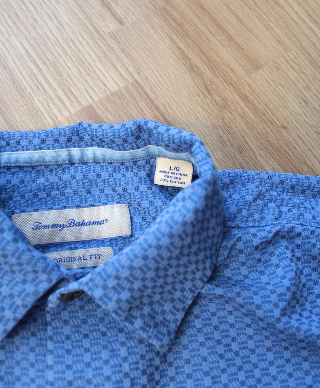 Tommy Bahama 🔥 Tommy Bahama Original Fit Silk Cotton Button Shirt Blue Size US L / EU 52-54 / 3 - 4 Thumbnail
