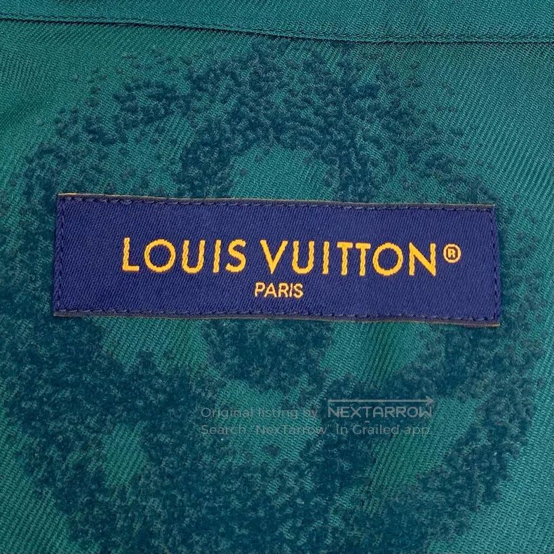 Louis Vuitton Louis Vuitton Dark green logo, full print, mulberry silk, Size US M / EU 48-50 / 2 - 5 Thumbnail