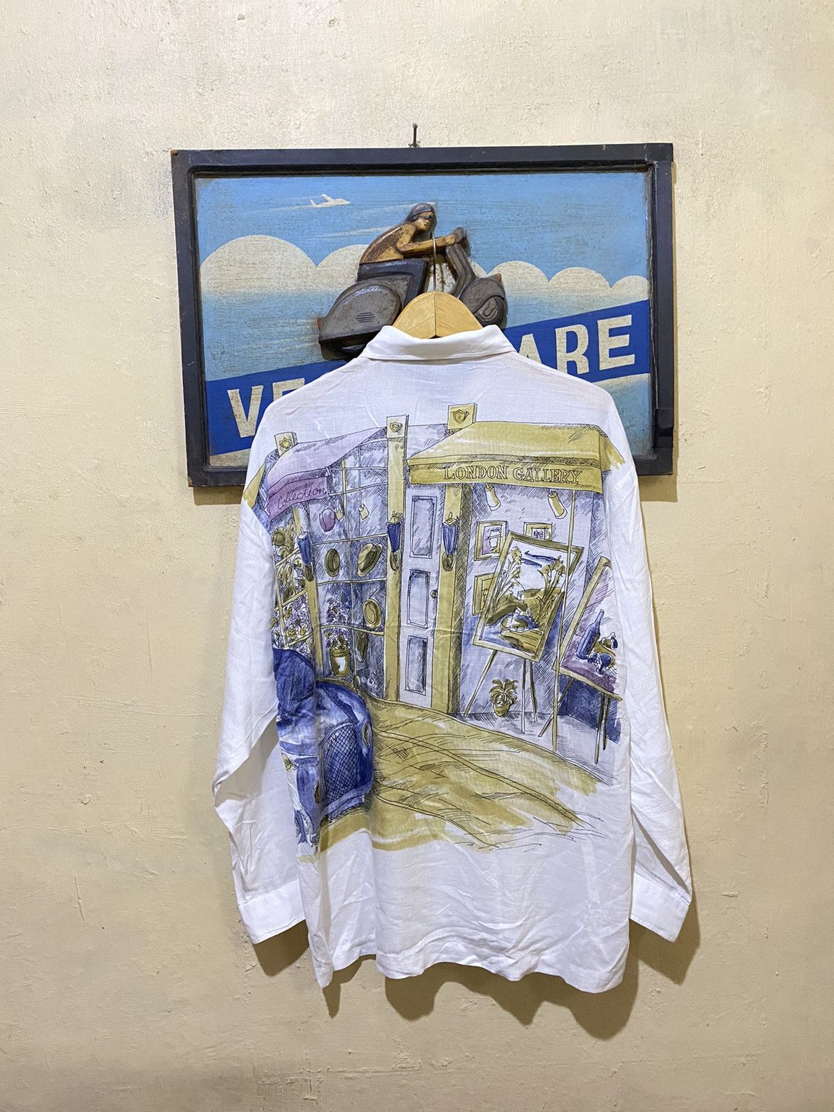 Hardy Amies 1990s RARE HARDY AMIES LONDON ART GALLERY VINTAGE SHIRT Size US L / EU 52-54 / 3 - 1 Thumbnail