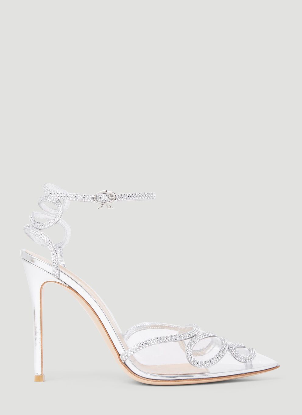 image of Gianvito Rossi Atlantis High Heel Shoes in Silver, Women's (Size 11)