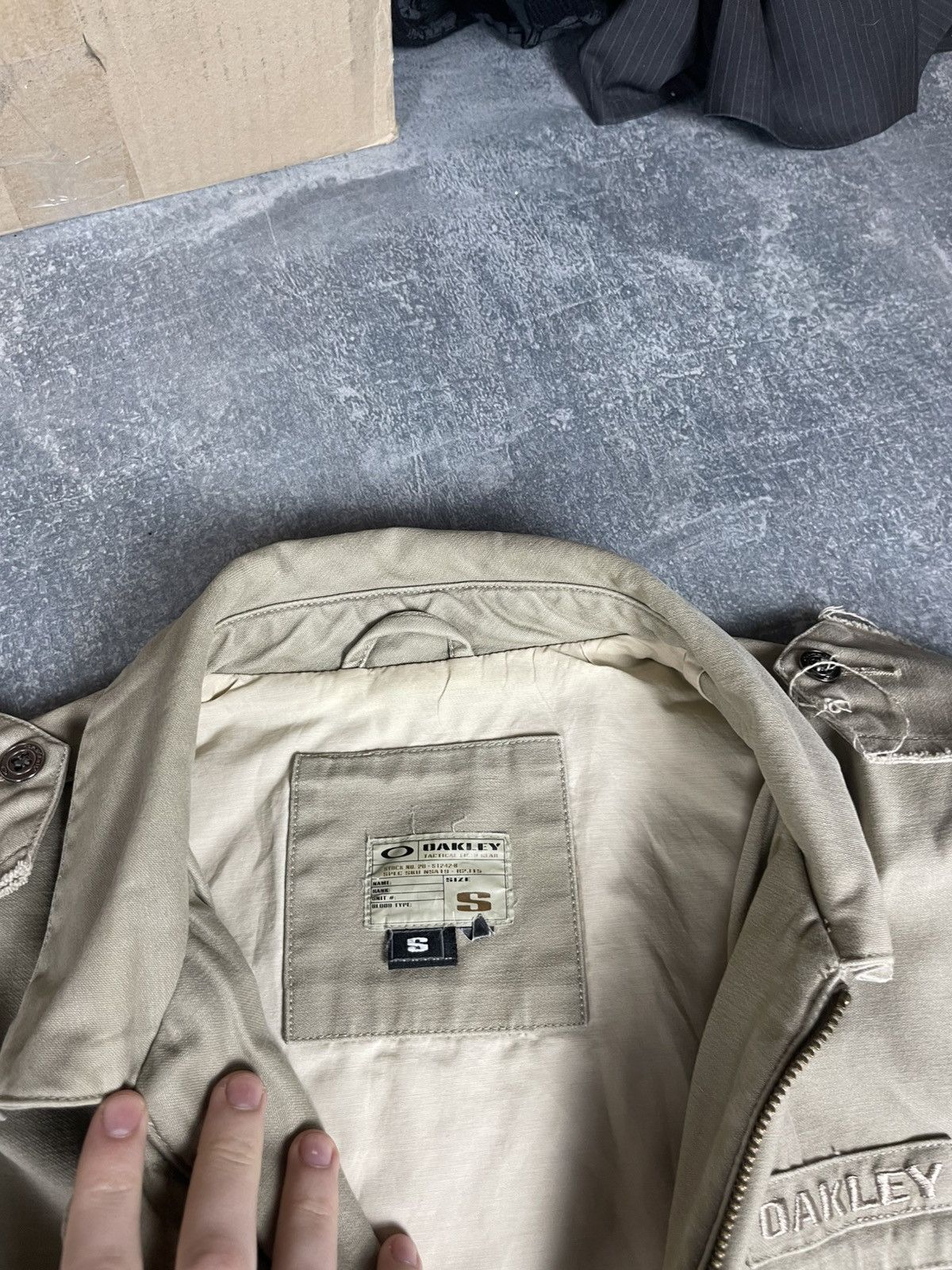 Oakley Vintage Oakley Military big logo light coat / jacket Size US S / EU 44-46 / 1 - 8 Thumbnail