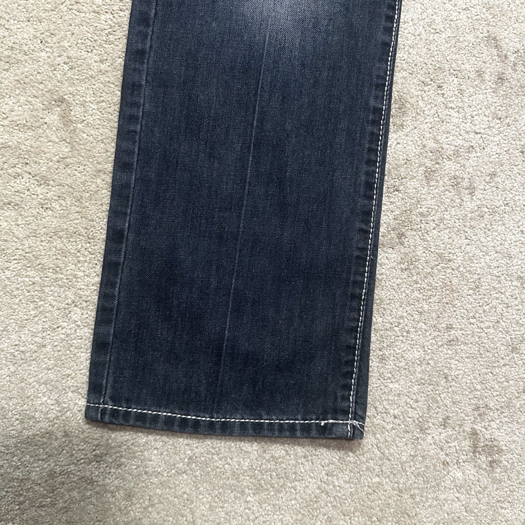 Denime Archaic Premium Jeans Mens 32x32 Denim Blue Embroidered Le Fleur Distressed 5-Pocket Regular Fit Jeans Men Size US 32 / EU 48 - 6 Thumbnail
