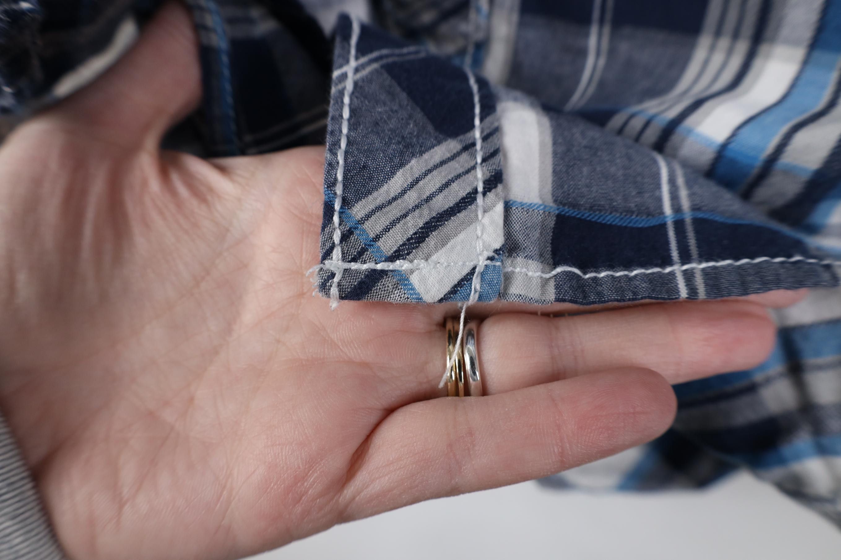 Vintage Buckle BKE Thick Stitch Western Snap Button Shirt Blue Plaid Size US L / EU 52-54 / 3 - 7 Thumbnail