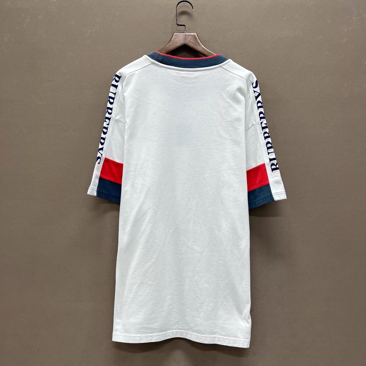 Burberry Burberry 99 New White Colorblocked Logo SS Tee L Size US L / EU 52-54 / 3 - 2 Thumbnail