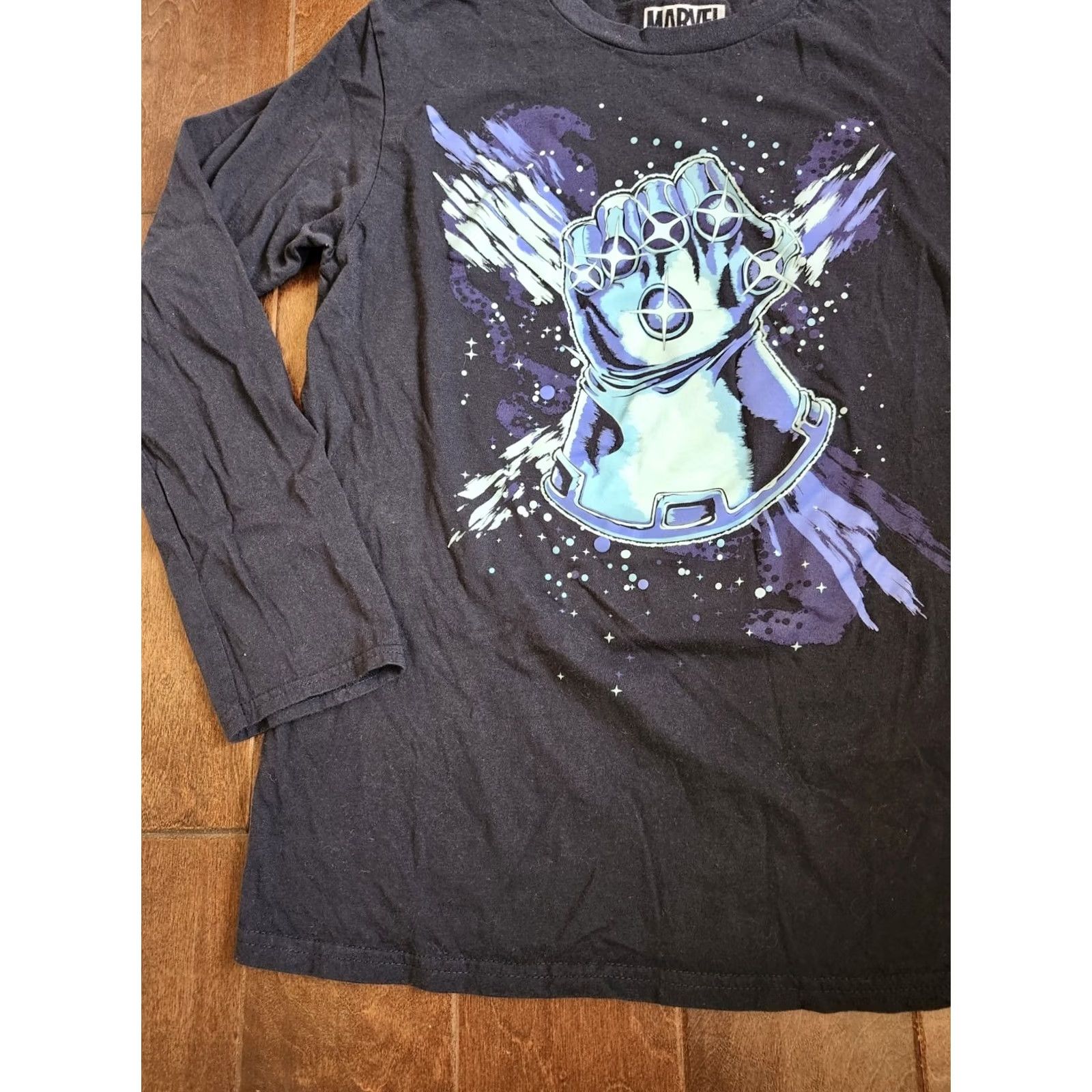 Vintage Lootwear Marvel Infinite Gauntlet Long Sleeve Shirt M Adult Black Cotton Regular Crew Neck Limited Edition Mens Shirt Size US M / EU 48-50 / 2 - 3 Thumbnail