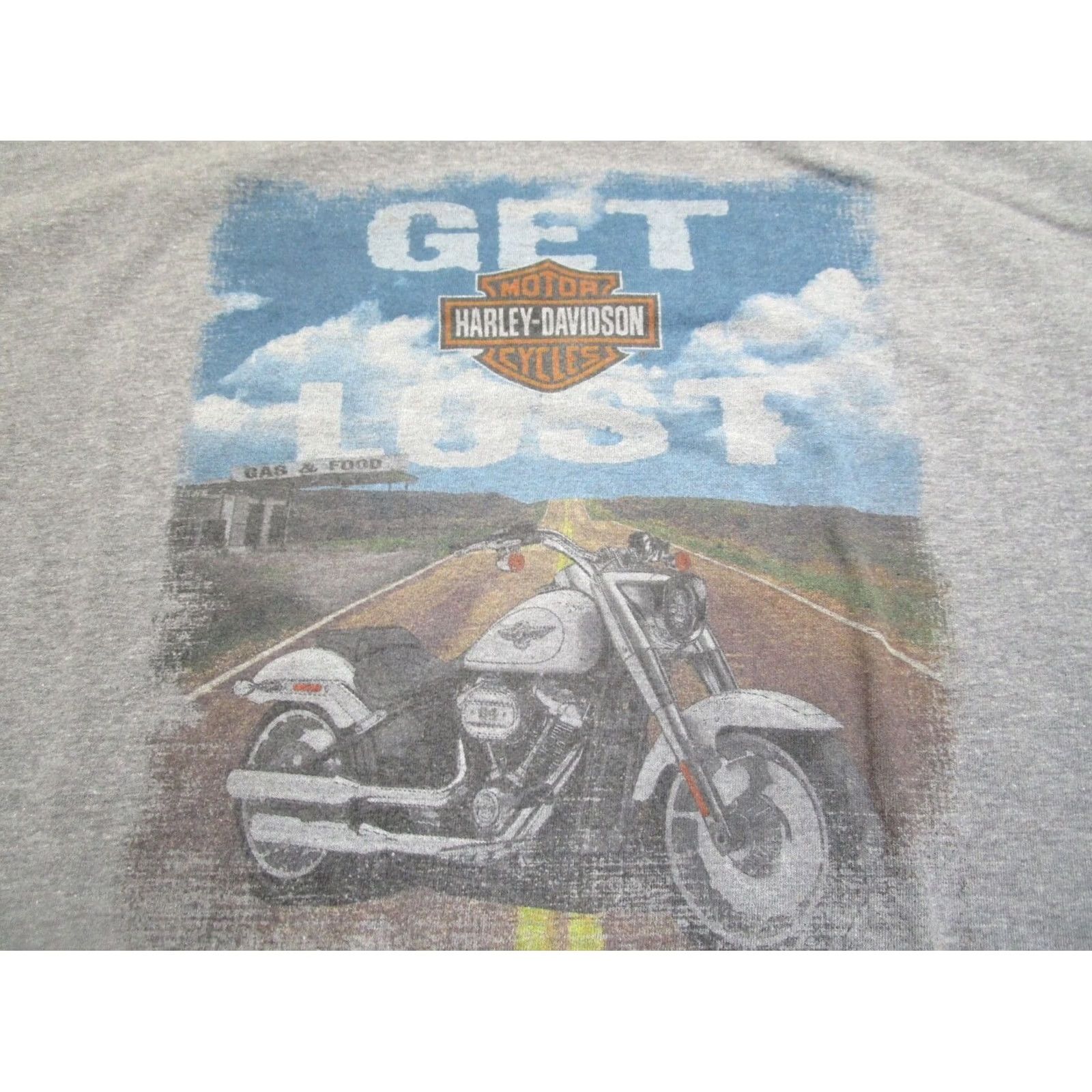 Harley Davidson Harley-Davidson Shirt Men Medium Gray Short Sleeve Biker City Motorcycle Patriotic Transportation Logo 90s? Size US M / EU 48-50 / 2 - 3 Thumbnail