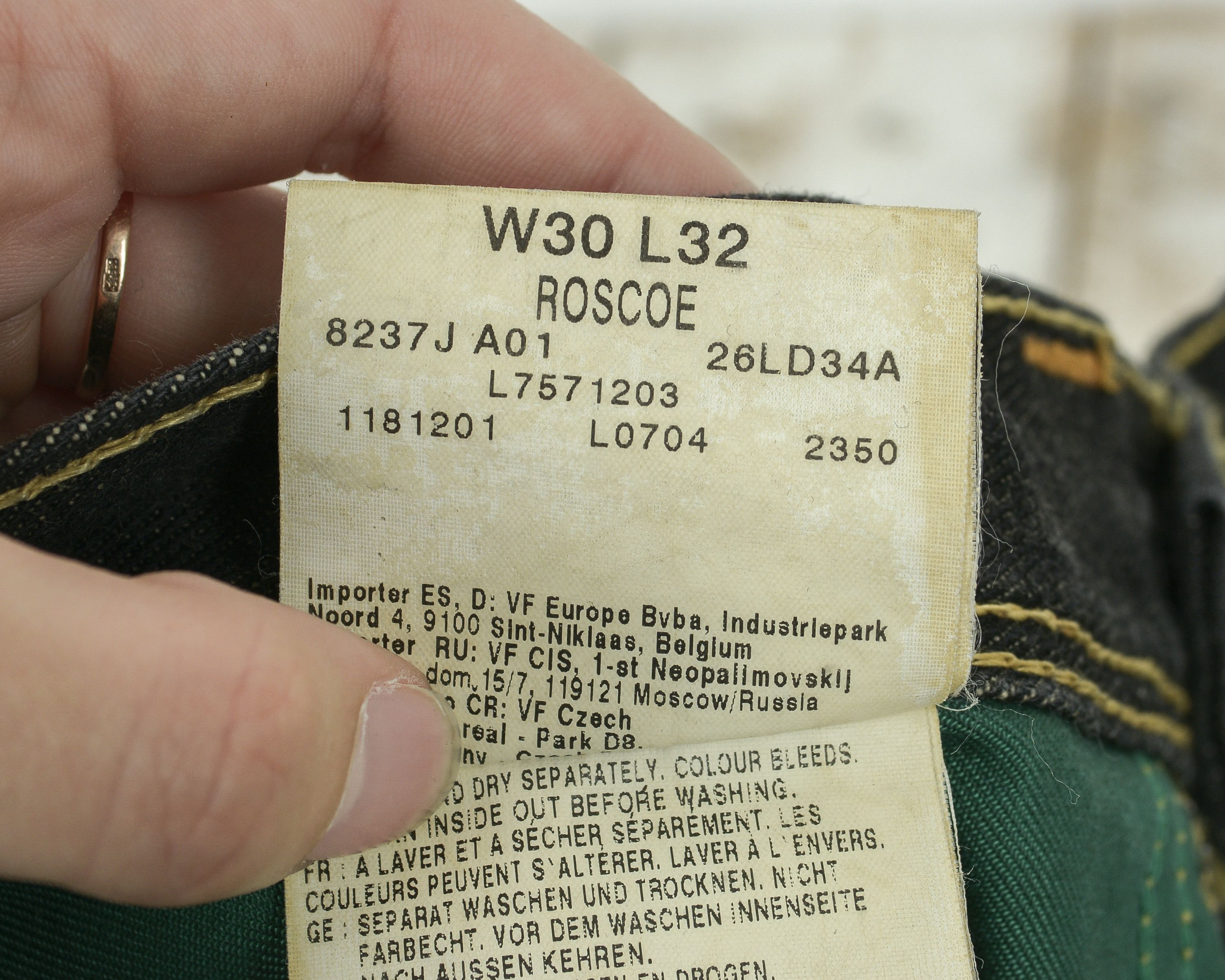 Lee Roscoe Mens W30 L32 Regular Bootcut Raw Jeans Pants Trousers Size US 30 / EU 46 - 12 Thumbnail