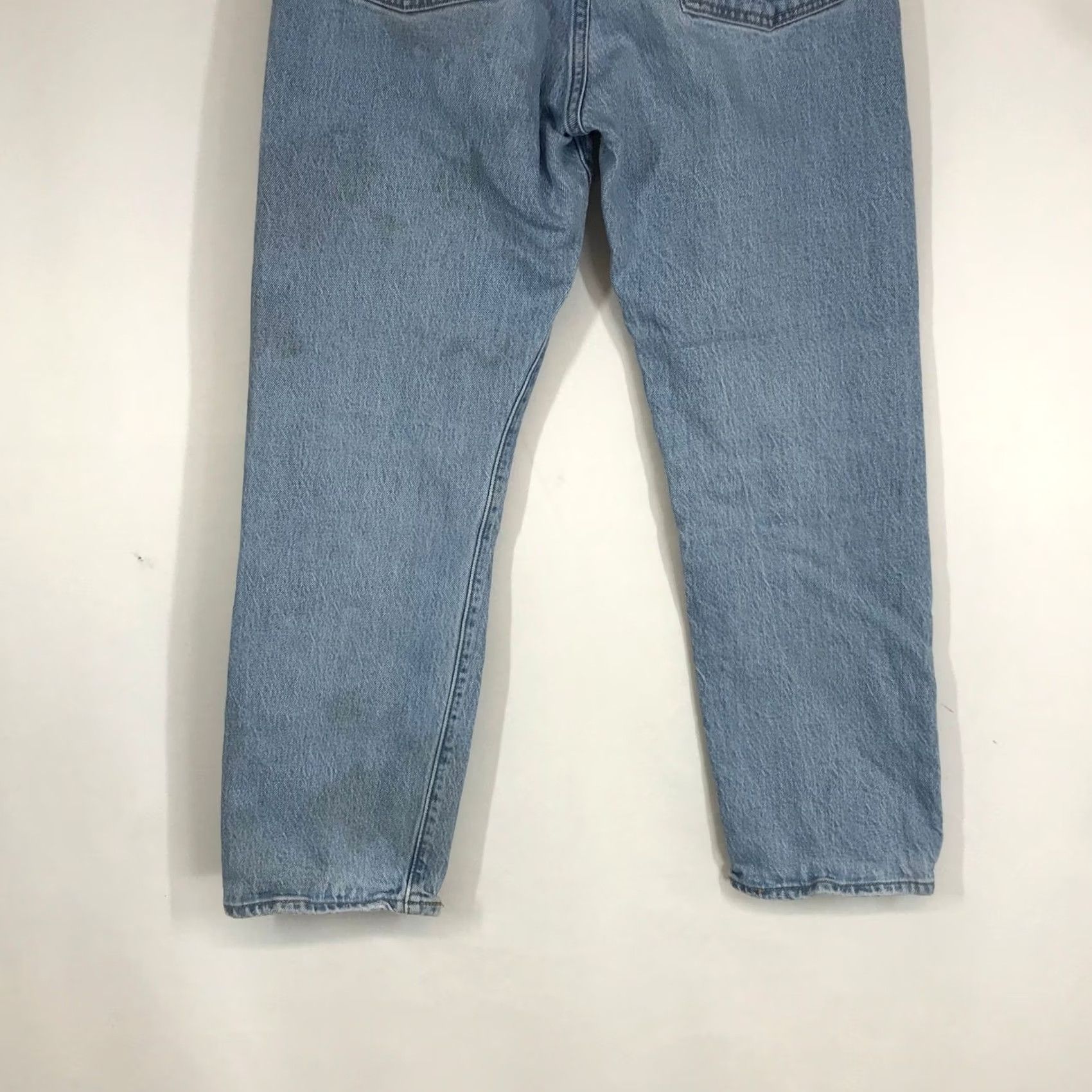 Levi's Levis Premium Wedgie Straight Jeans Light Wash Blue Distressed High Rise 27 Womens Size 27" / US 4 / IT 40 - 6 Thumbnail