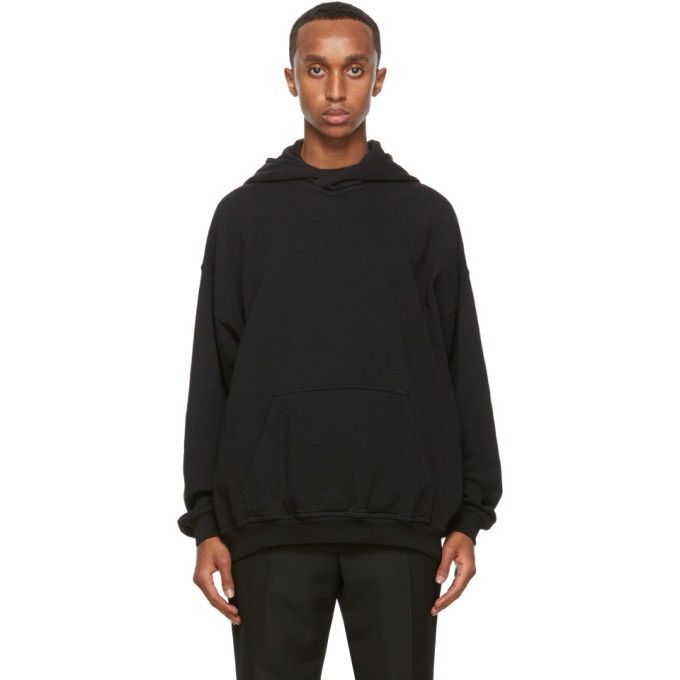 Designer × Haider Ackermann Haider Ackermann SSENSE Exclusive Black Cotton Hoodie Size US L / EU 52-54 / 3 - 3 Thumbnail