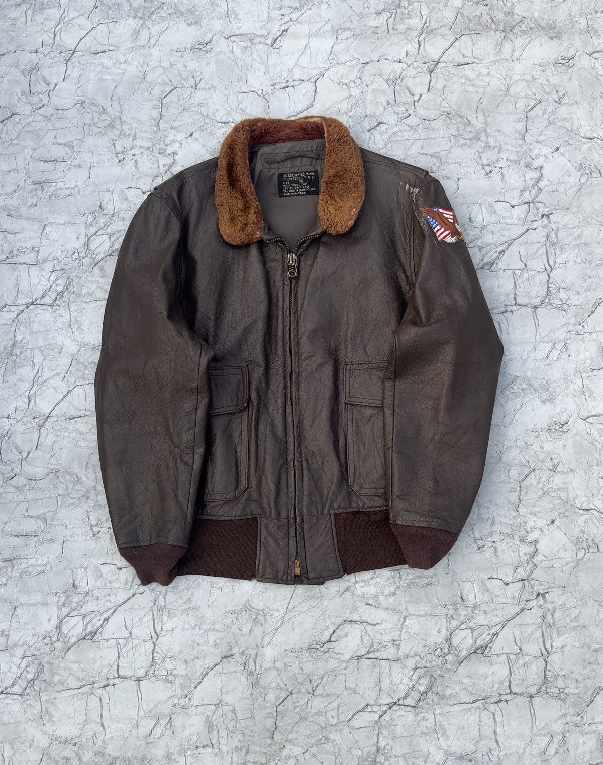 Vintage Rare Vintage 1968 U.S. Navy G-1 Flight Jacket. Size US L / EU 52-54 / 3 - 15 Thumbnail