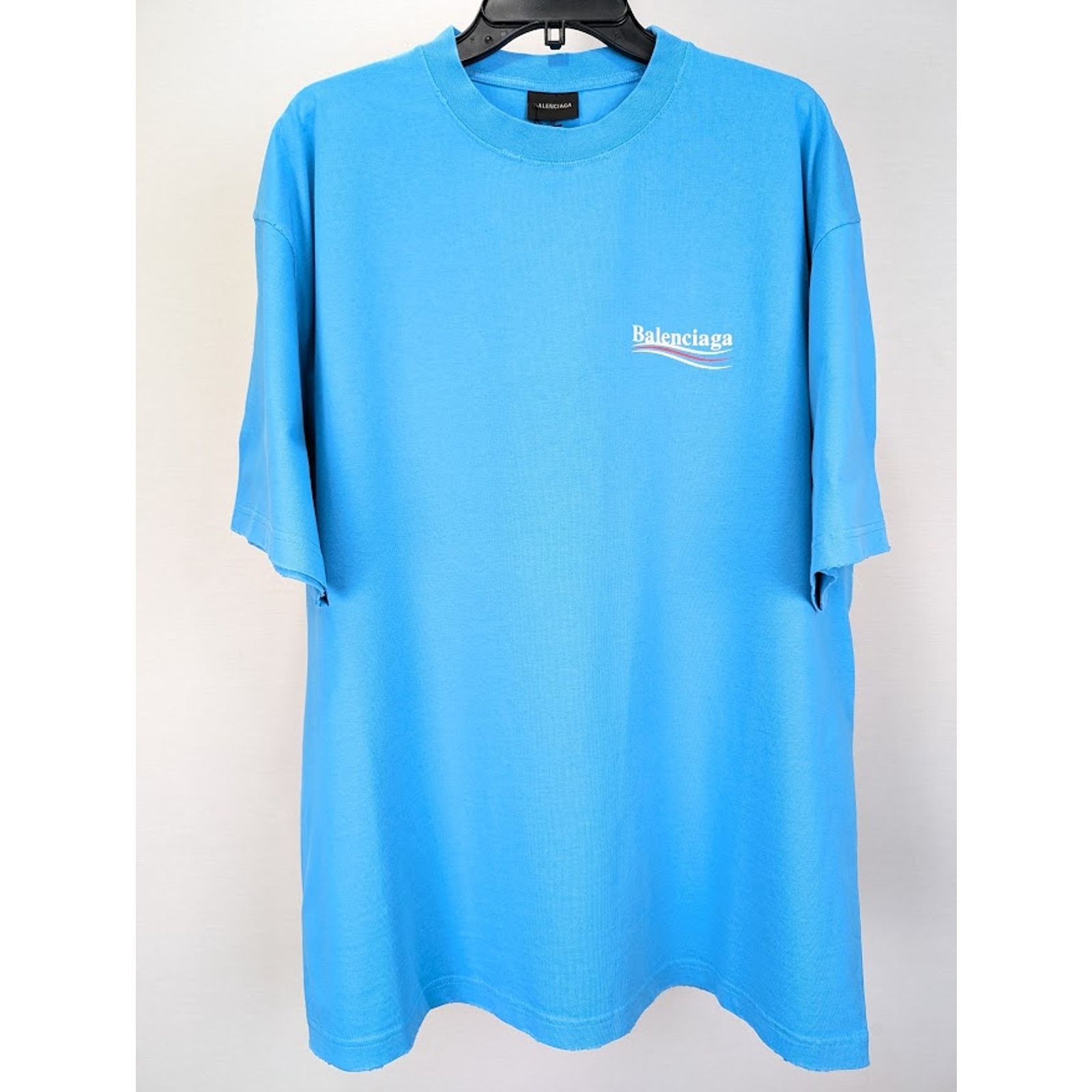 Balenciaga o1rshd1 Q:2 / Political Logo Large Fit T-Shirt Size US M / EU 48-50 / 2 - 2 Thumbnail