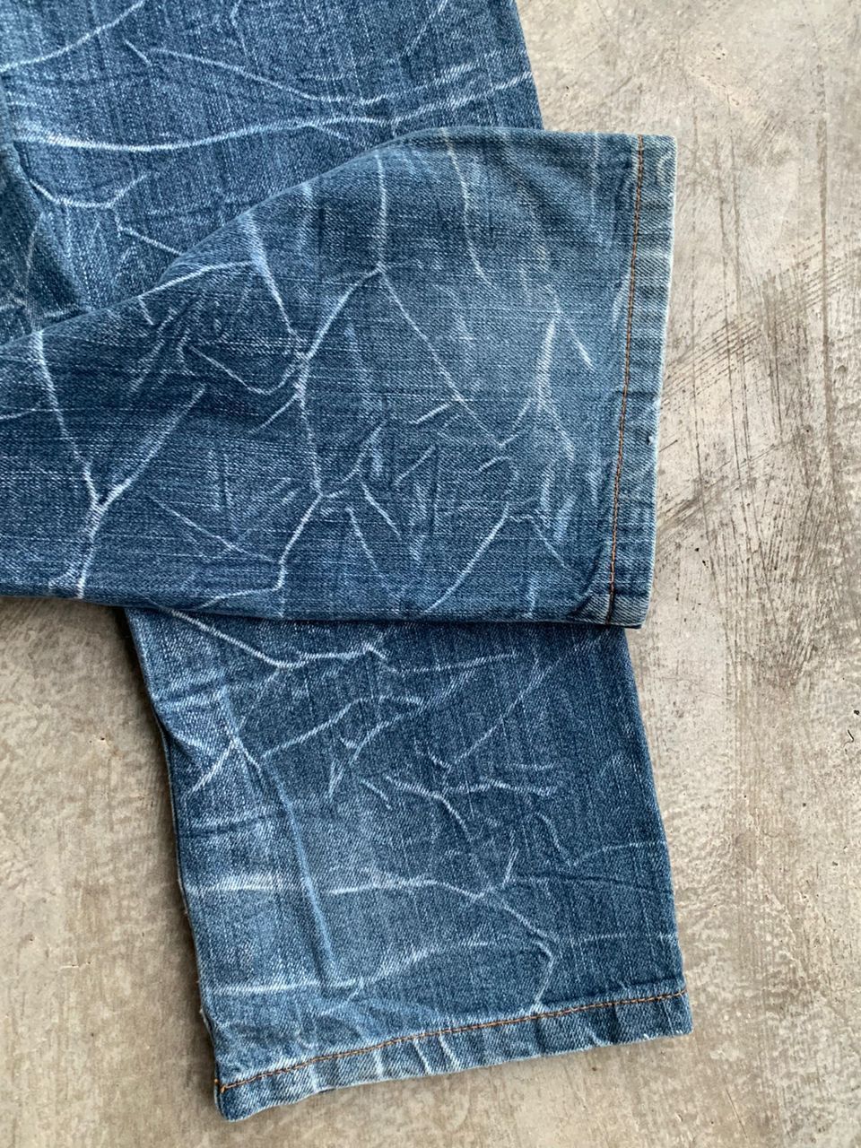 Designer × Japanese Brand Double Waist Crazy Lightning Wash Jeans Size US 32 / EU 48 - 14 Thumbnail