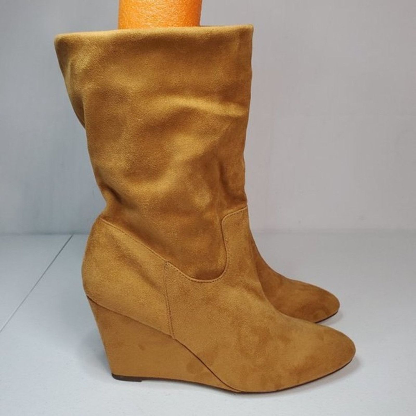 Designer Athena Alexander Slouch Faux Suede Hidden Wedge Boots 11 Size US 11 / IT 41 - 4 Thumbnail