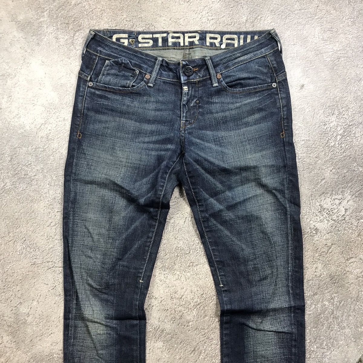 Vintage Vintage 90s G-Star Distressed Flared Jeans Grunge Low Rise 3 Size US 30 / EU 46 - 3 Thumbnail