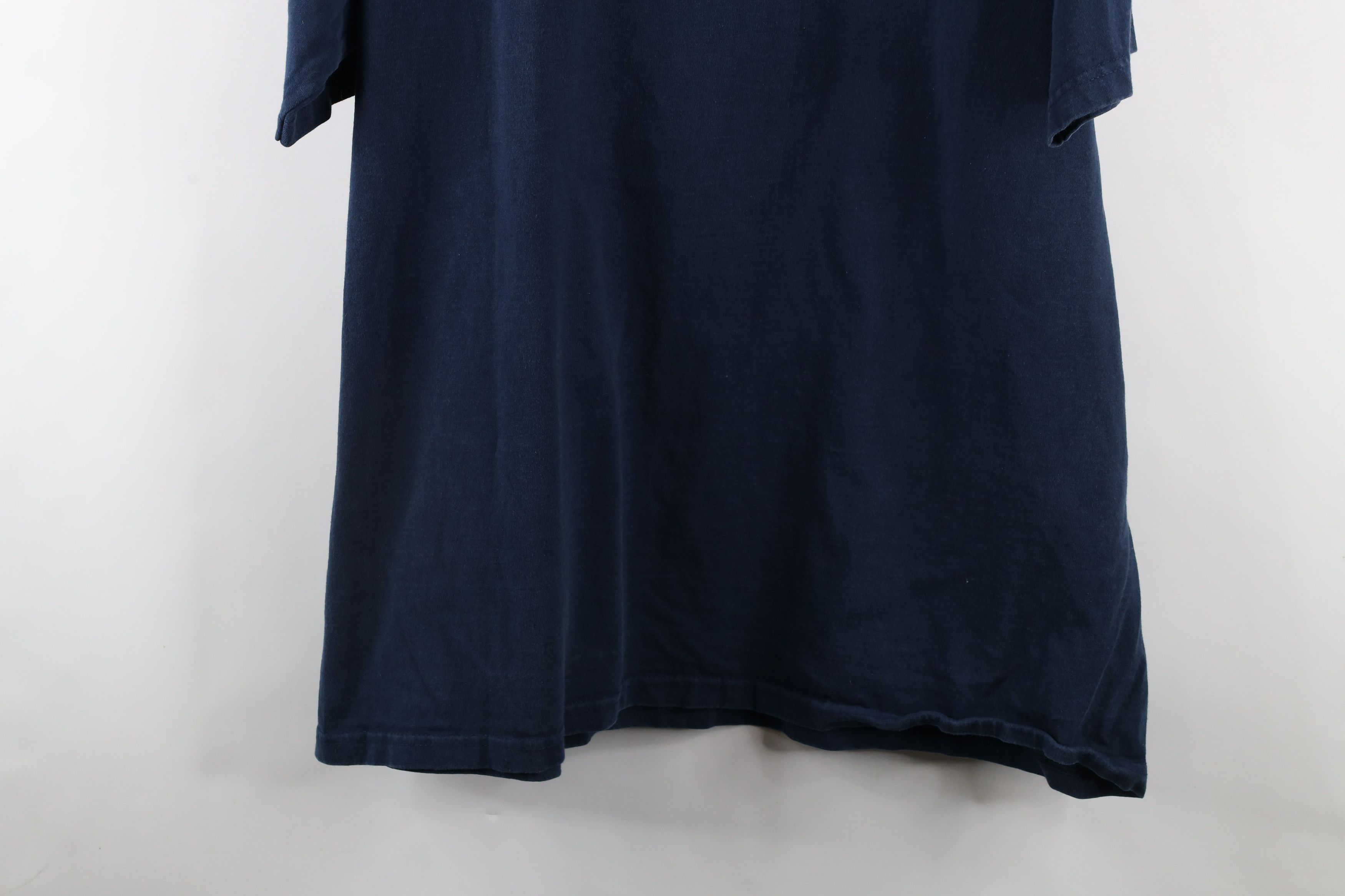 Vintage Vintage 90s Streetwear Heavyweight Cotton T-Shirt Blue Size US XXL / EU 58 / 5 - 8 Thumbnail